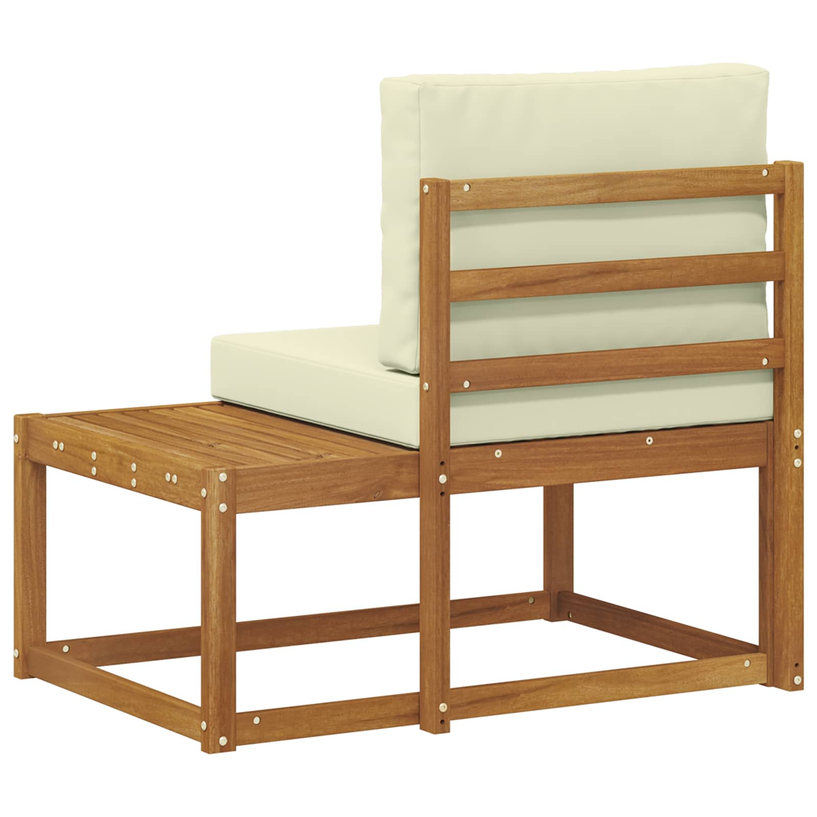Outdoor End Sofa Natur 91 x 63 x 73 cm Massivholz Akazie