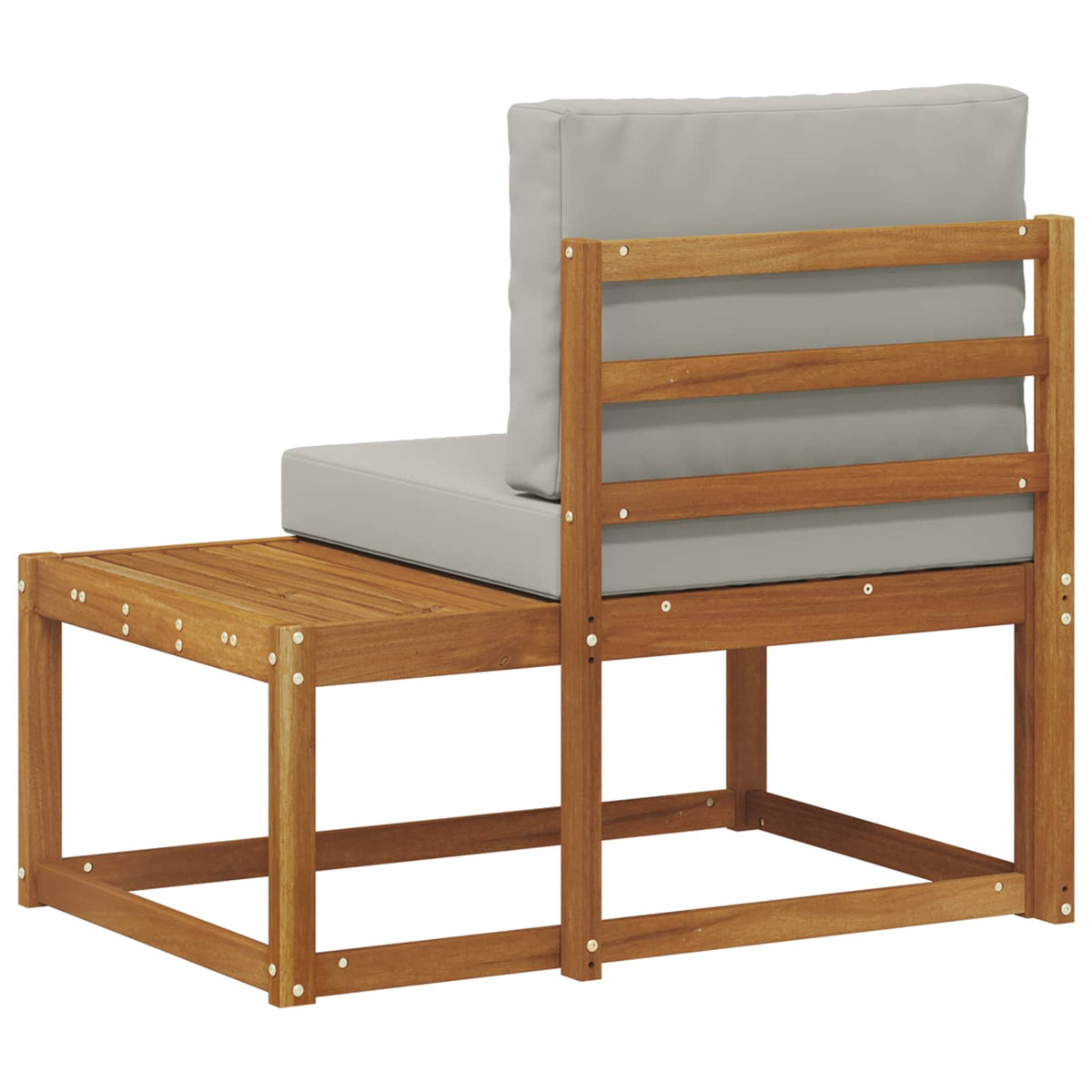 Outdoor End Sofa Natur 91 x 63 x 73 cm Massivholz Akazie