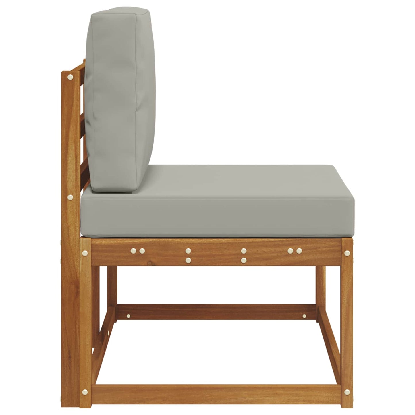 Outdoor End Sofa Natur 91 x 63 x 73 cm Massivholz Akazie