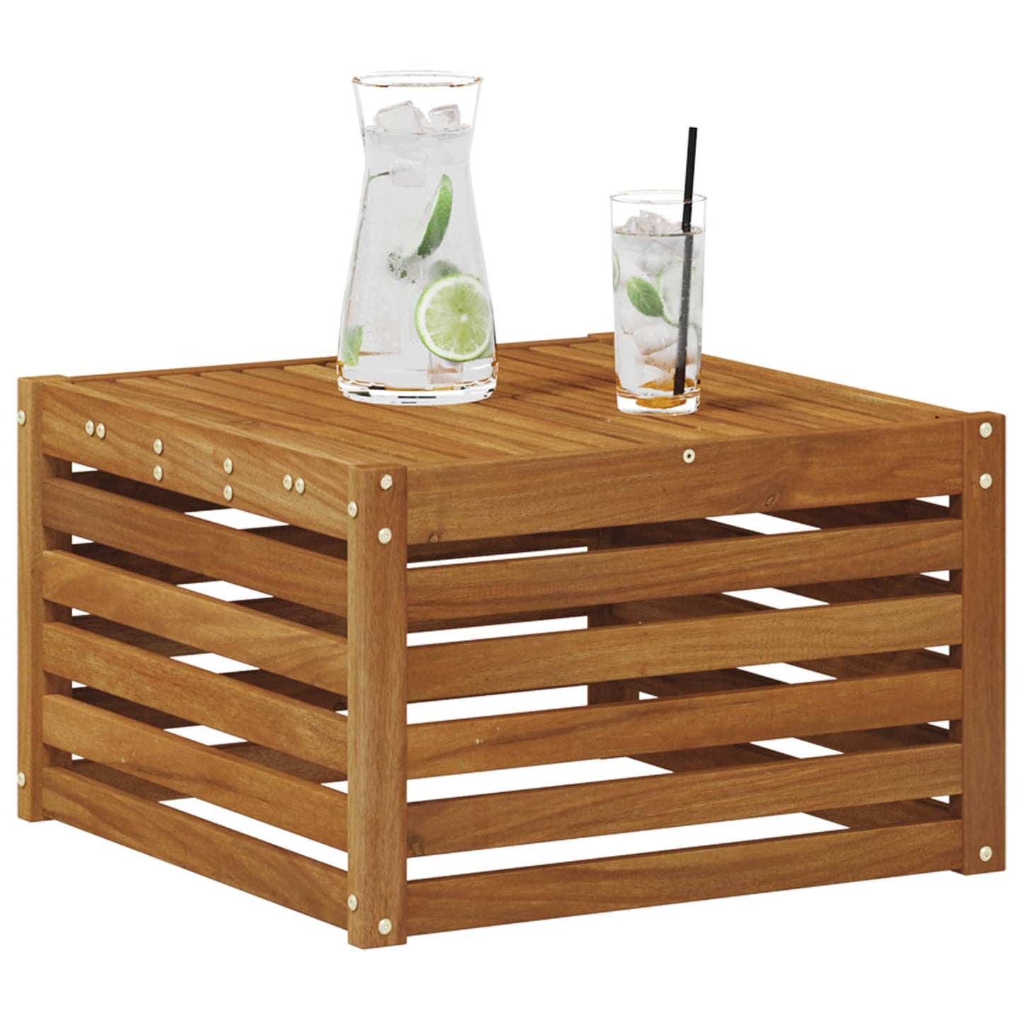 Tisch für Outdoor Massivholz Akazie Natur 59 x 59 x 37 cm