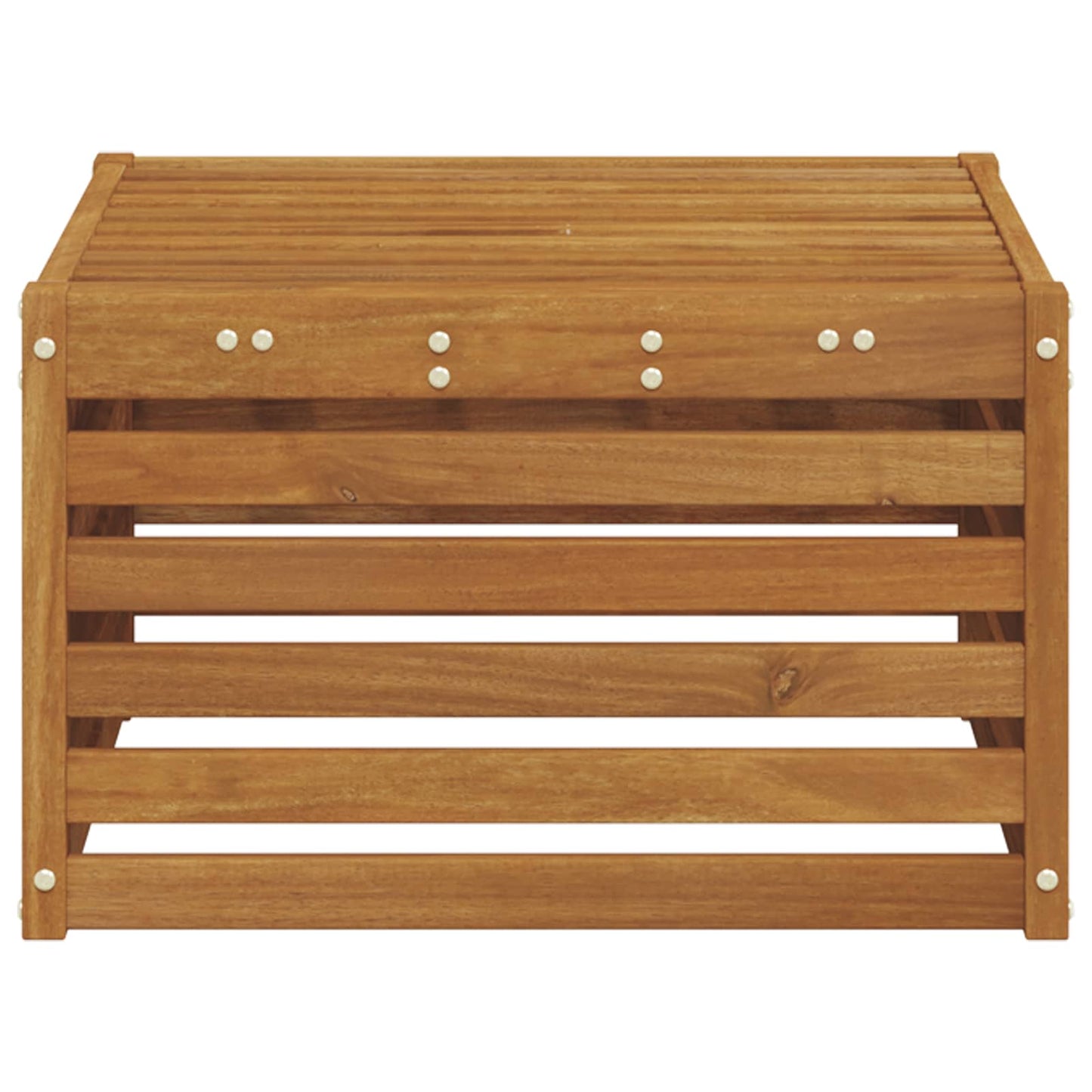 Outdoor-Fußhocker Massivholz Akazie Natur 59 x 59 x 37 cm