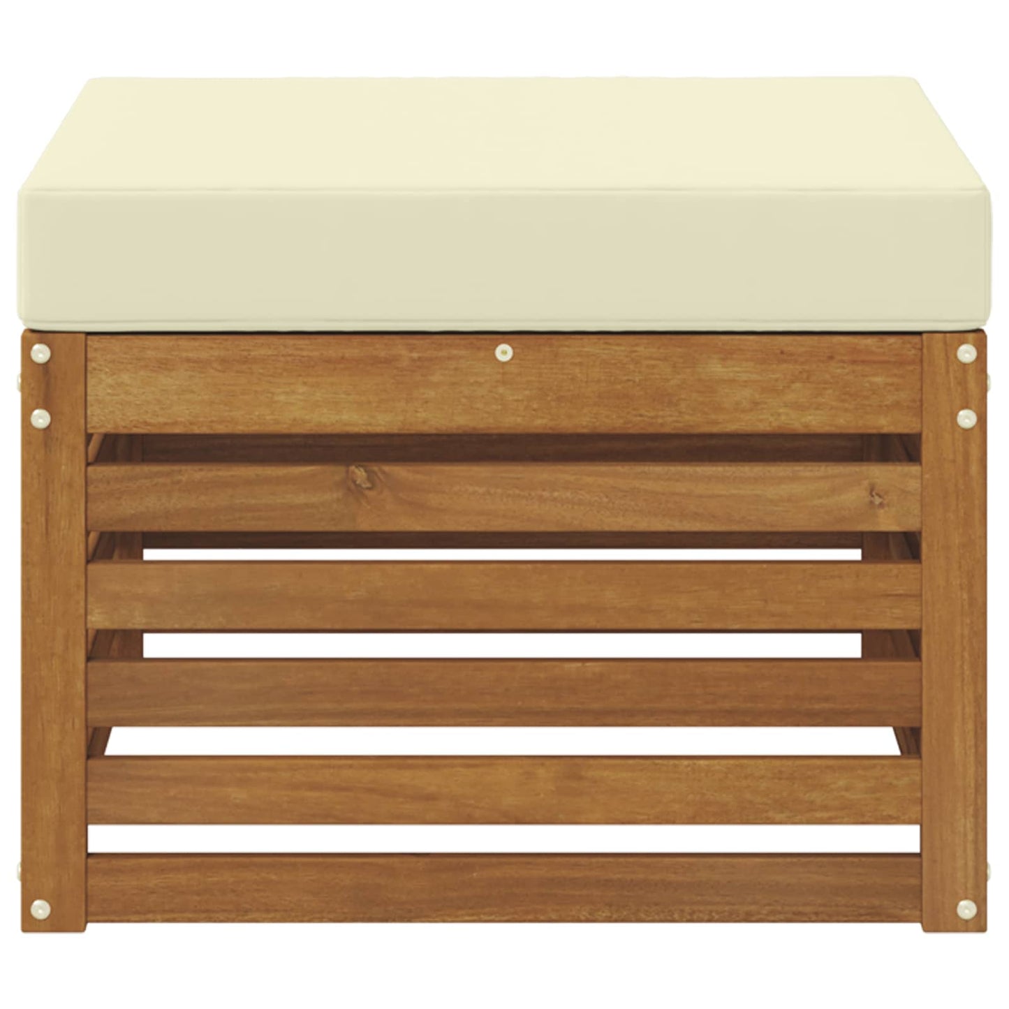Outdoor-Fußhocker Massivholz Akazie Natur