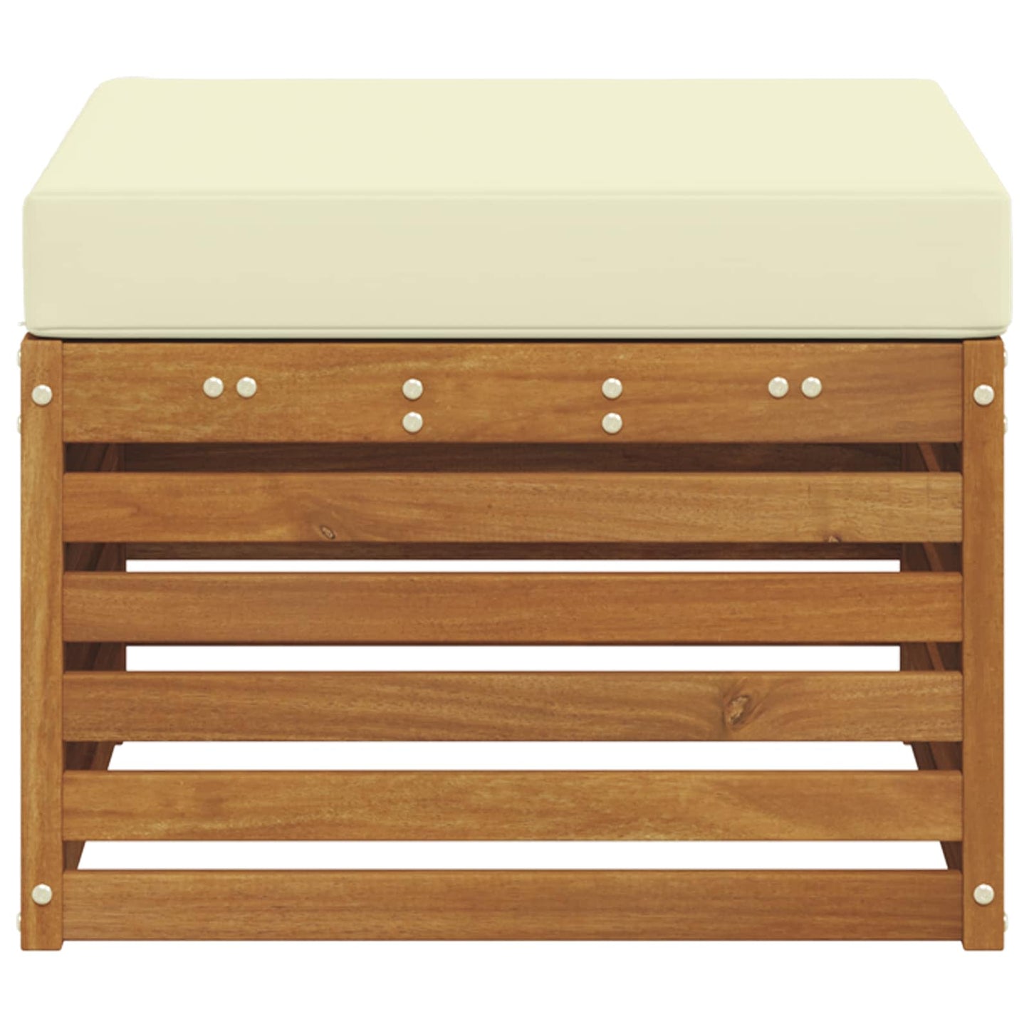 Outdoor-Fußhocker Massivholz Akazie Natur