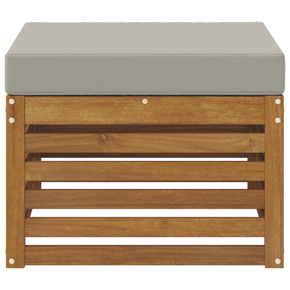 Outdoor-Fußhocker Massivholz Akazie Natur