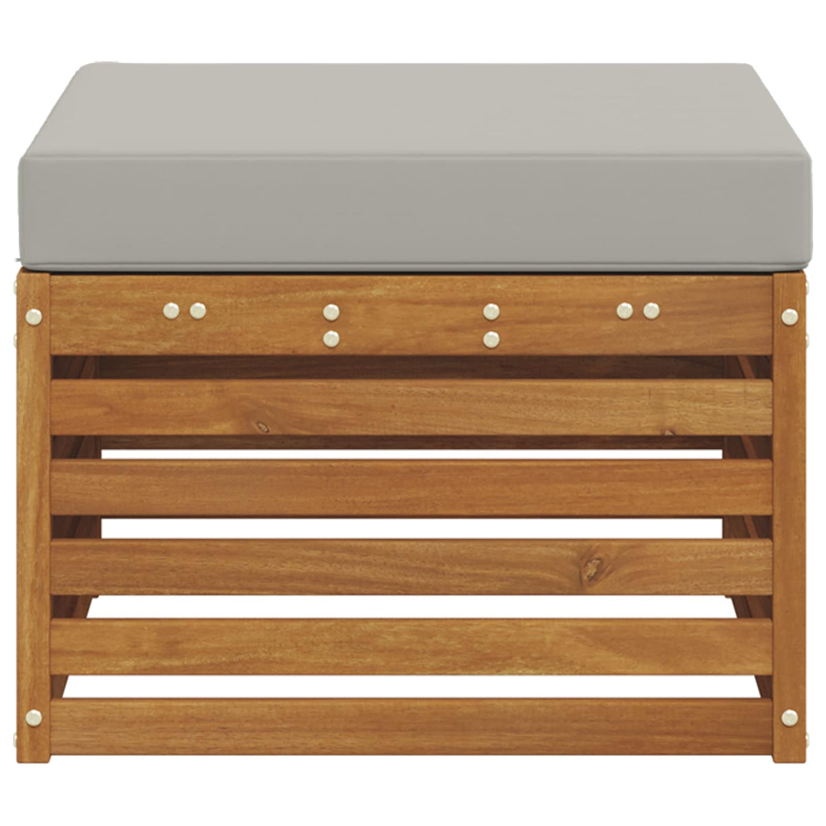 Outdoor-Fußhocker Massivholz Akazie Natur