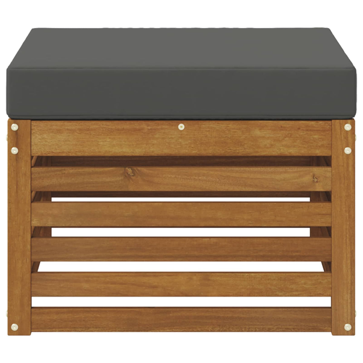 Outdoor-Fußhocker Massivholz Akazie Natur