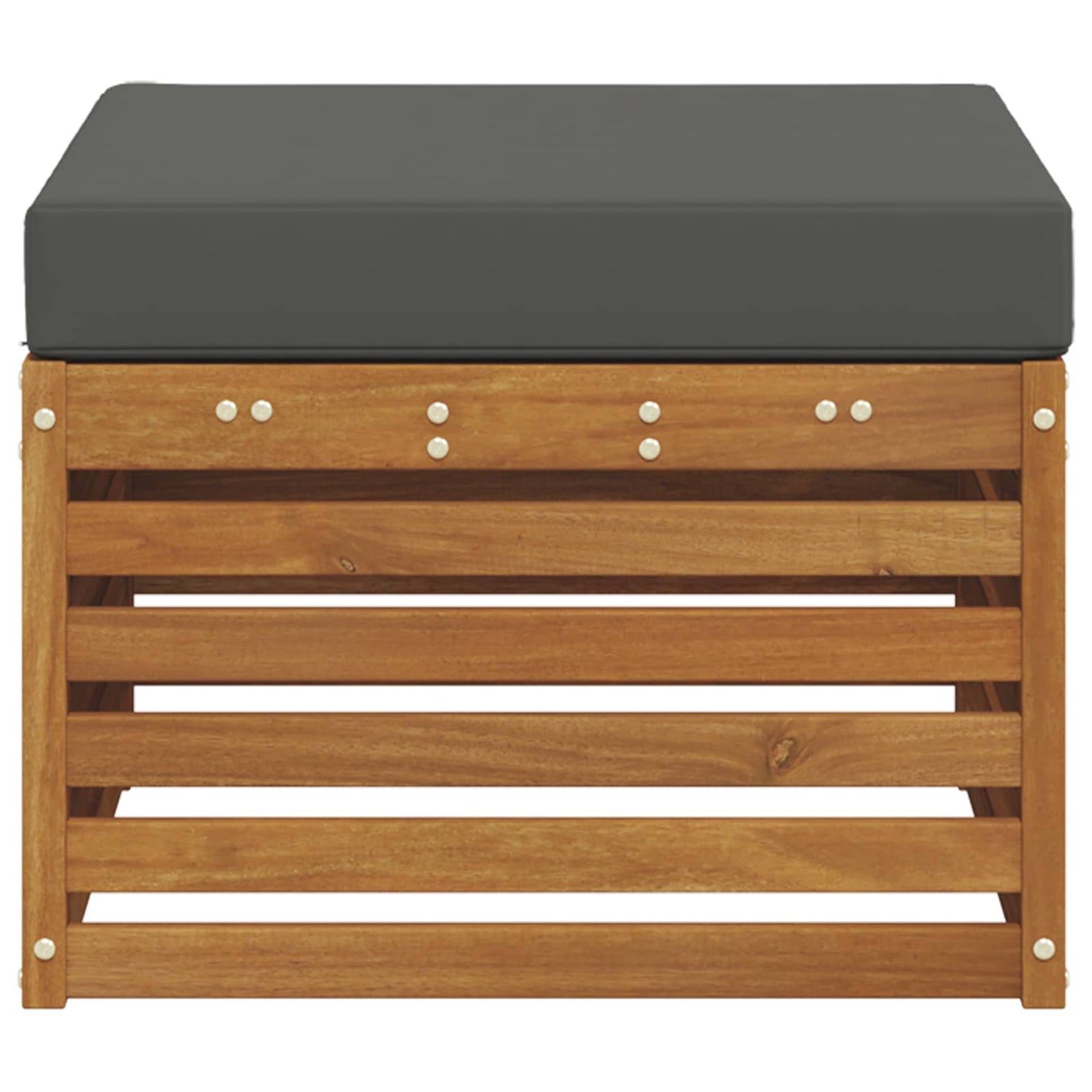 Outdoor-Fußhocker Massivholz Akazie Natur
