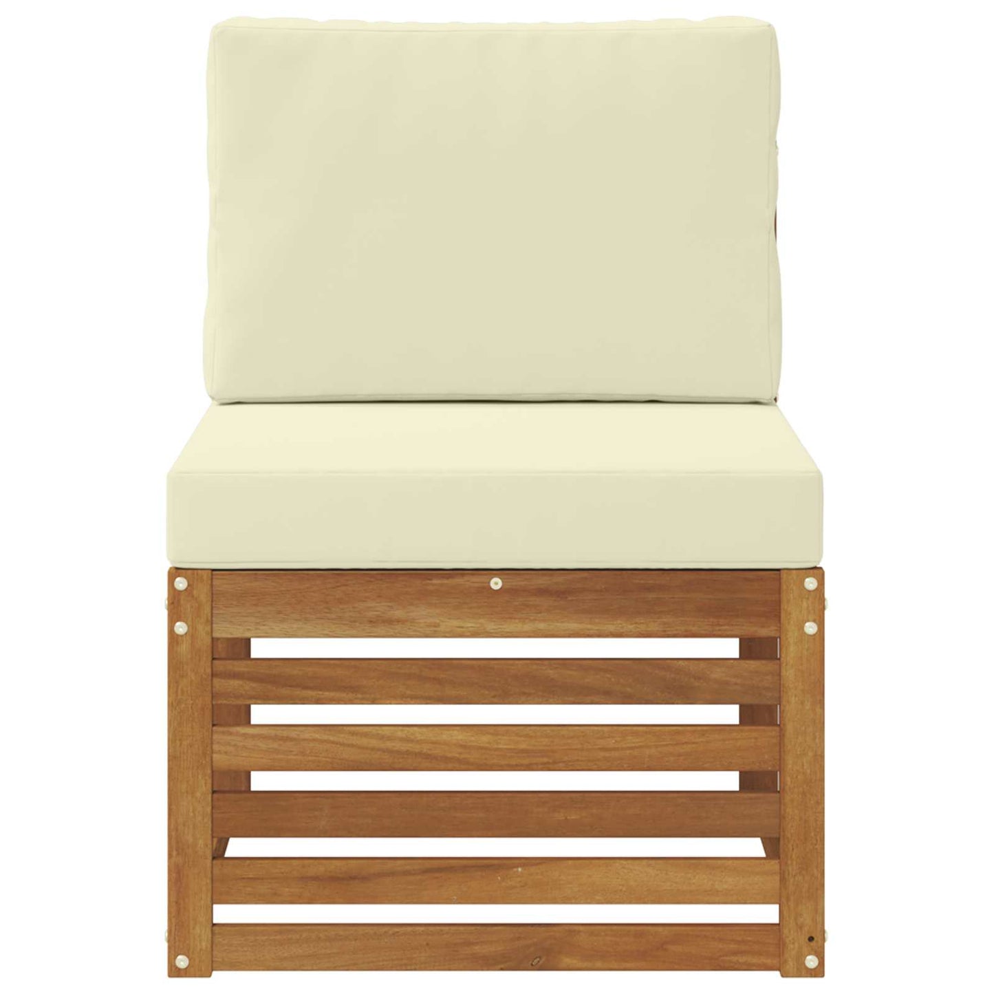 Outdoor Mittelsofa Massivholz Akazie Natur