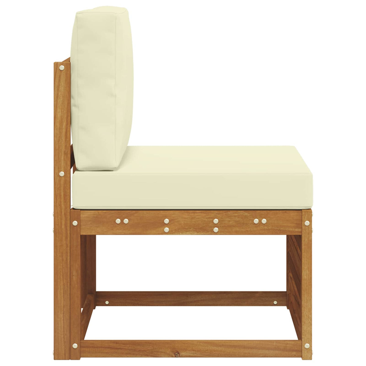 Outdoor Mittelsofa Massivholz Akazie Natur