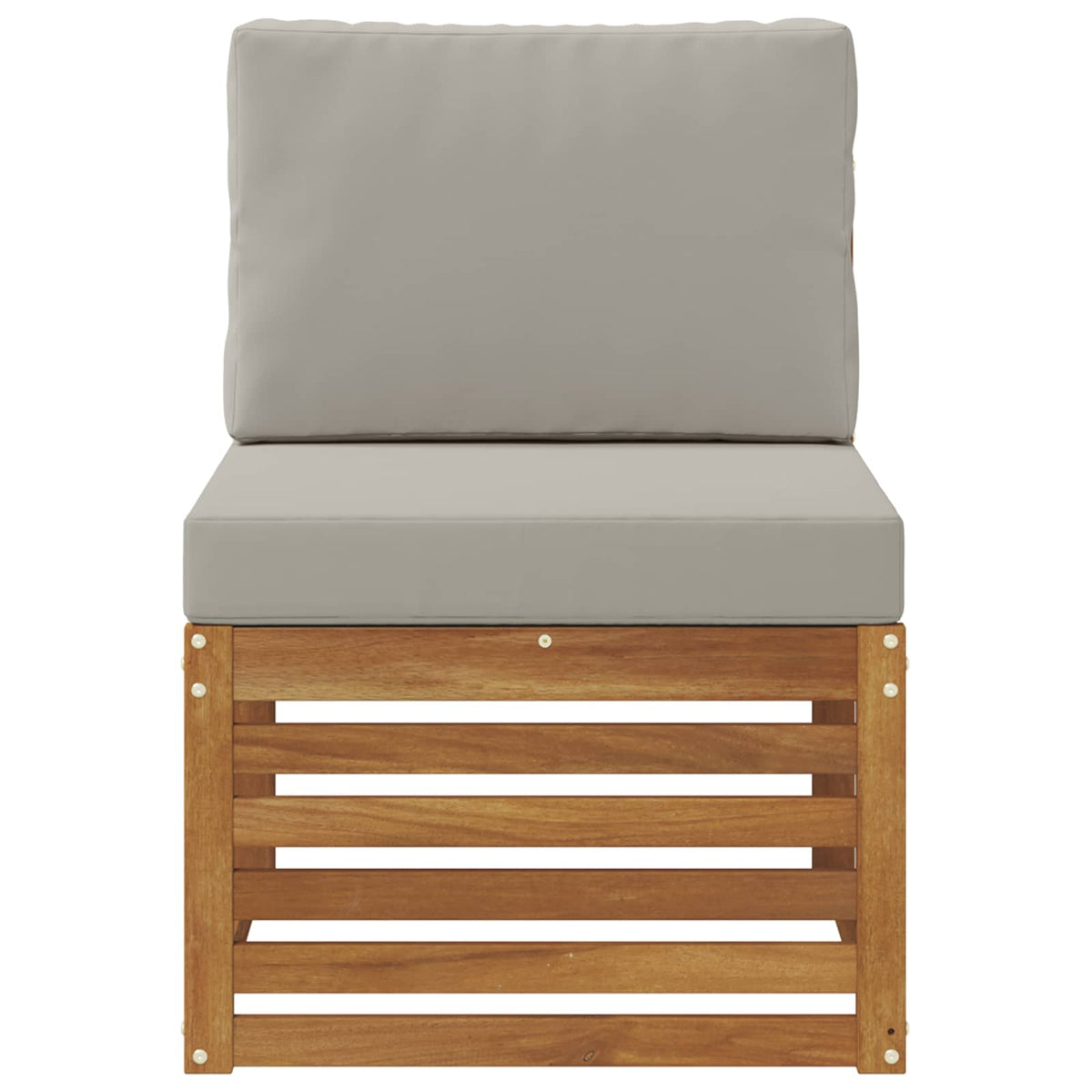 Outdoor Mittelsofa Massivholz Akazie Natur