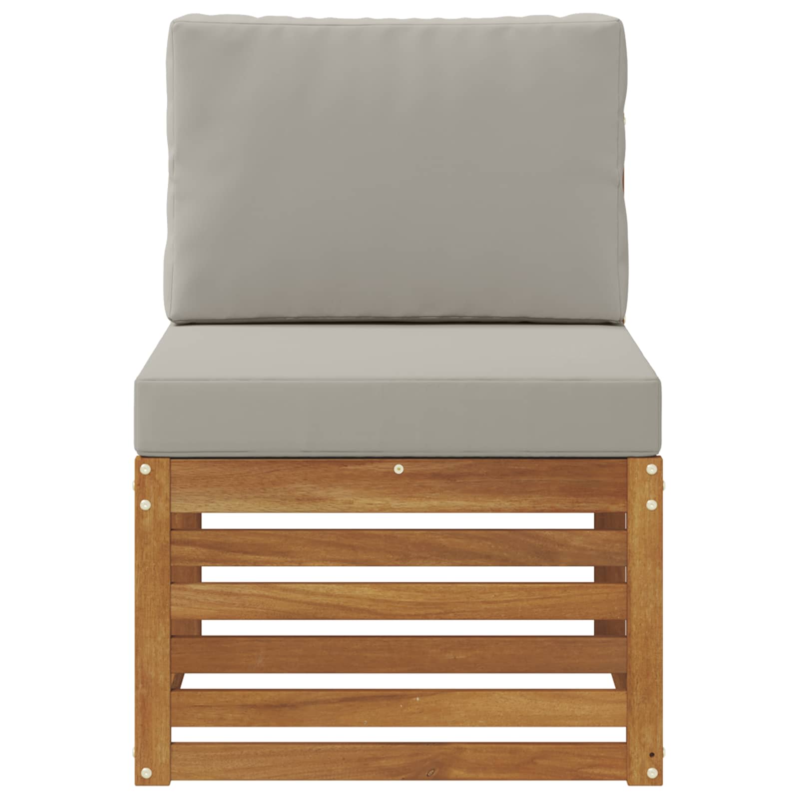 Outdoor Mittelsofa Massivholz Akazie Natur