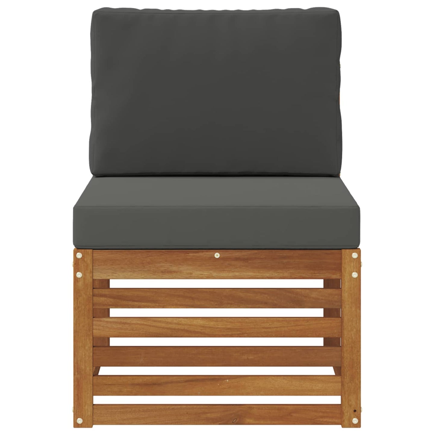 Outdoor Mittelsofa Massivholz Akazie Natur