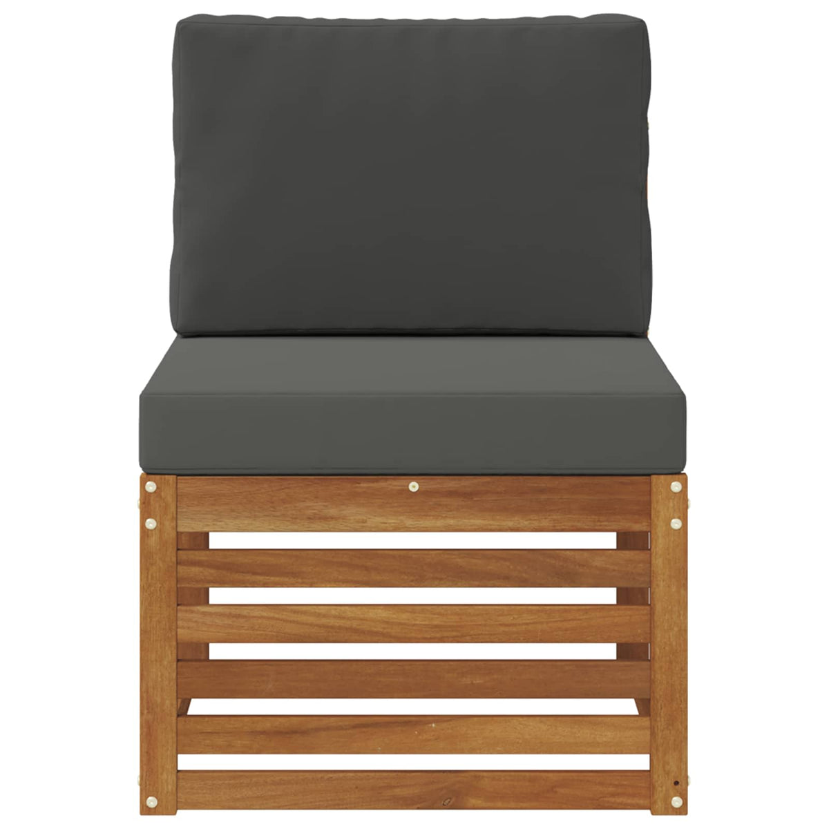 Outdoor Mittelsofa Massivholz Akazie Natur