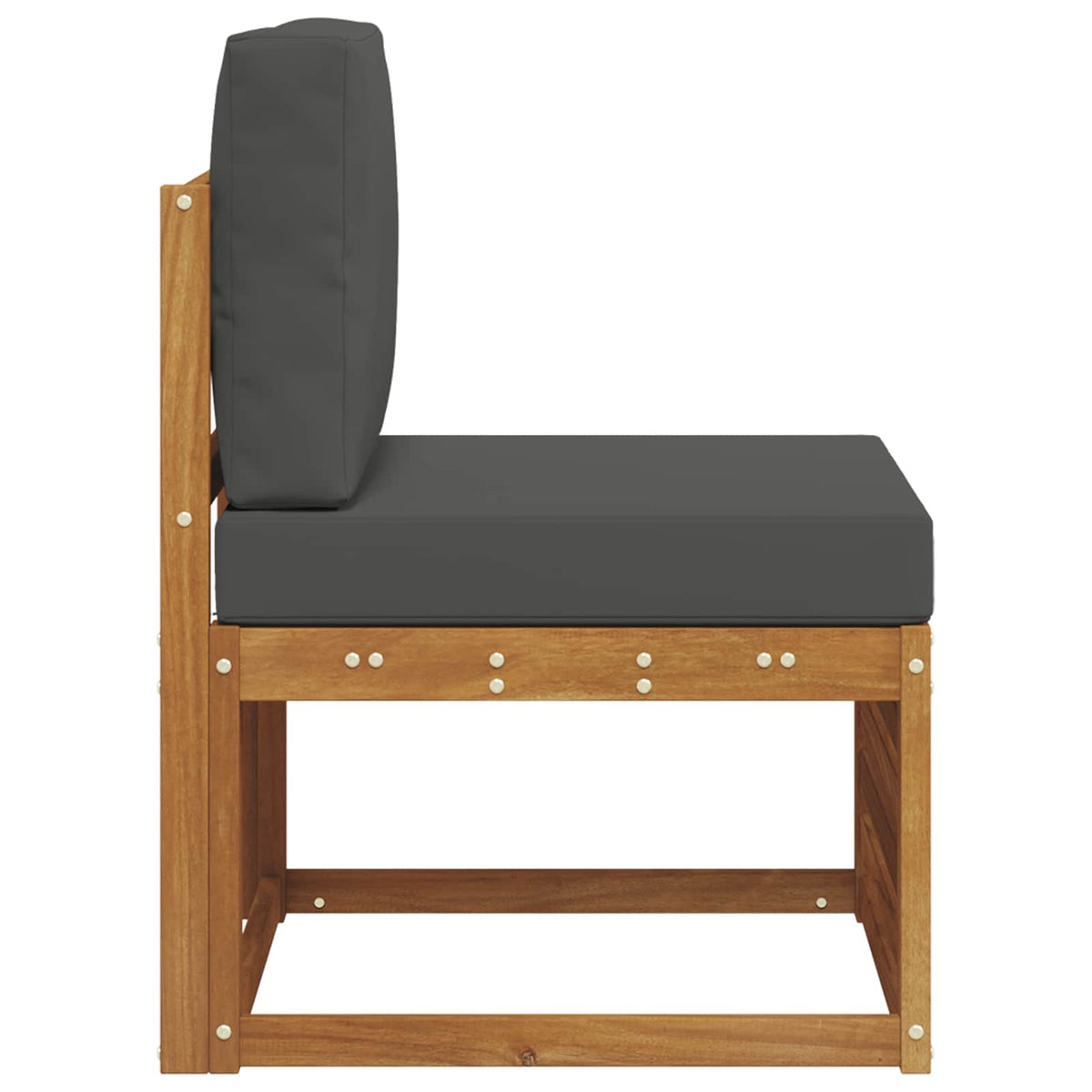 Outdoor Mittelsofa Massivholz Akazie Natur