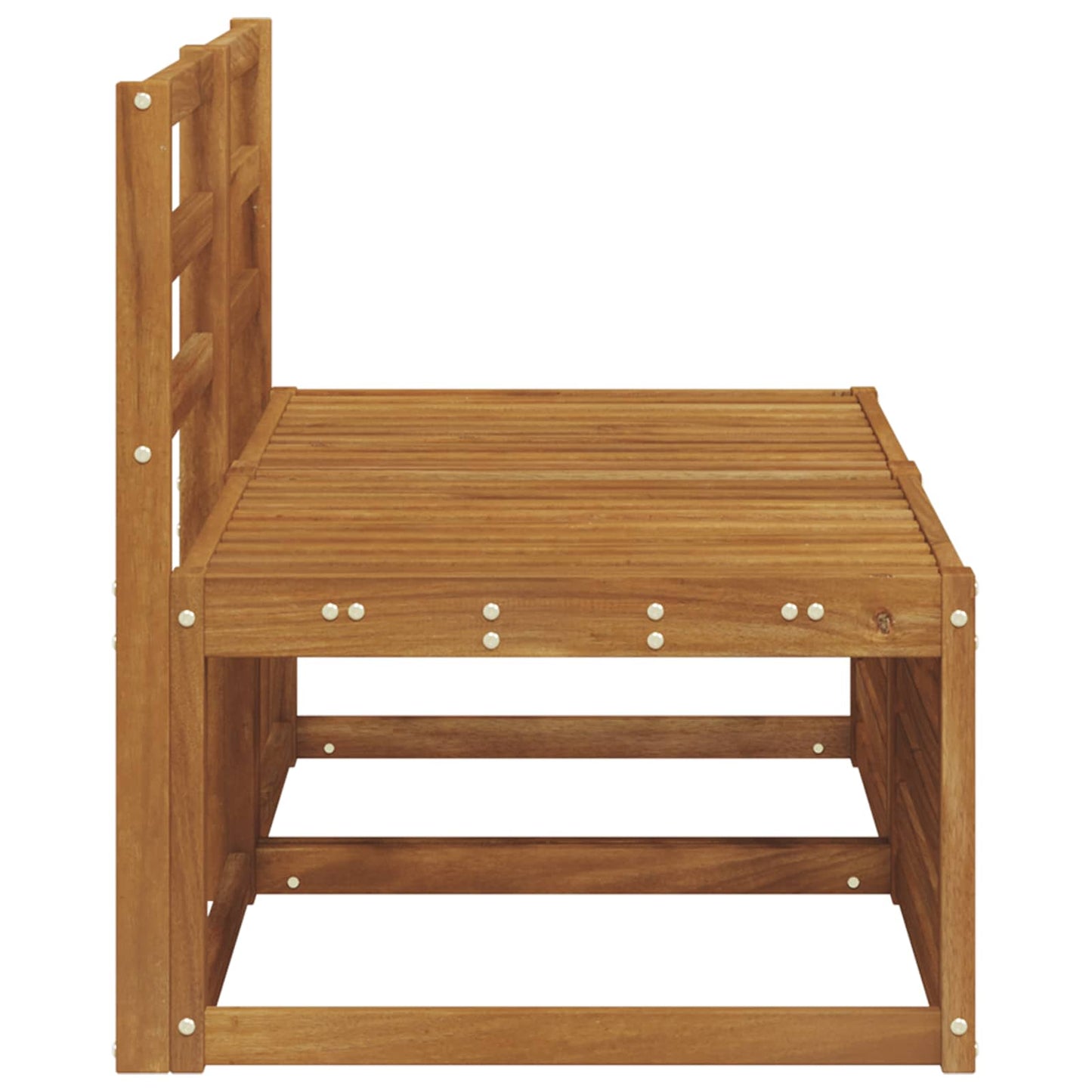 2 Stück Outdoor Mittelsofa Massivholz Akazie Natur