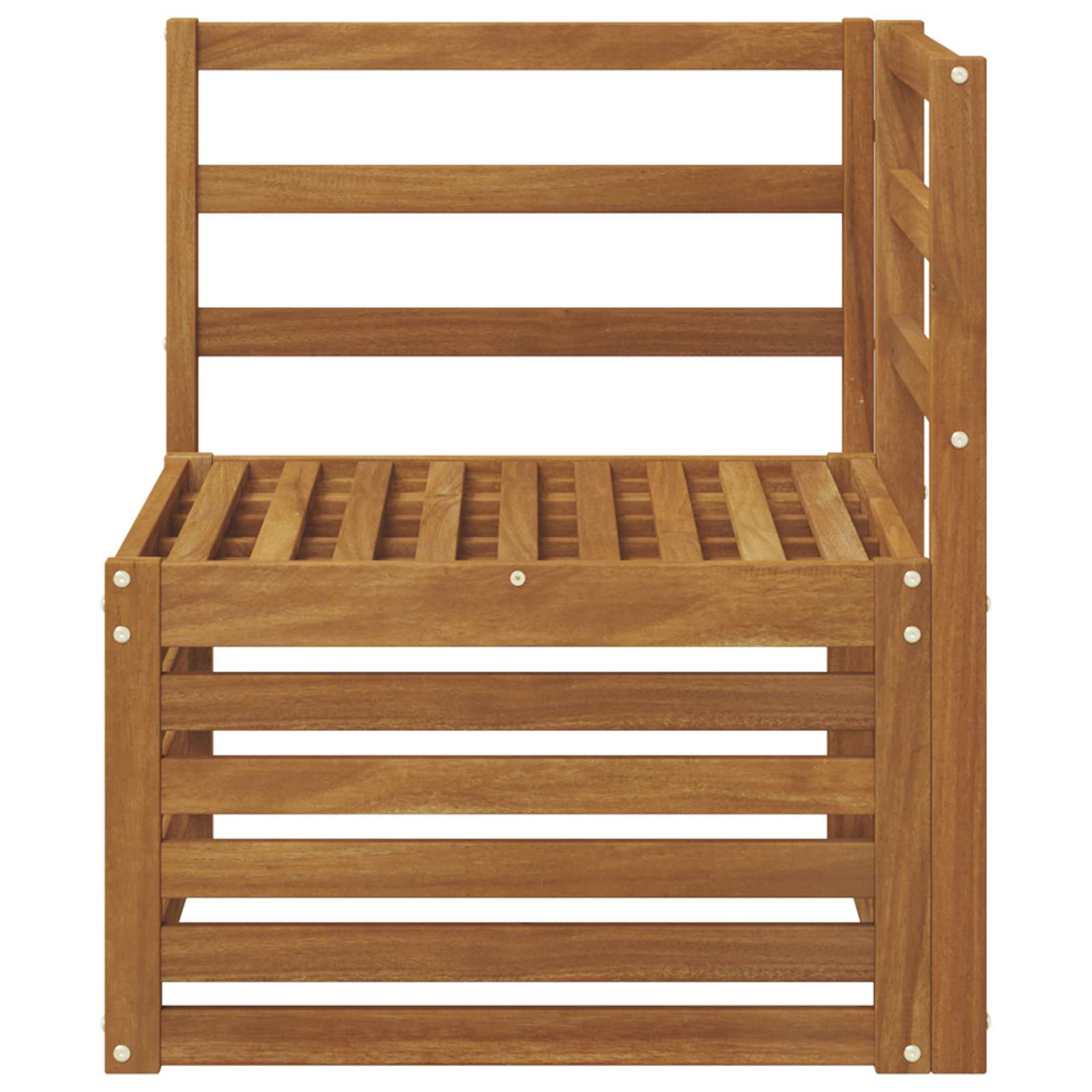 Outdoor Ecksofa Massivholz Akazie Natur 63 x 63 x 73 cm