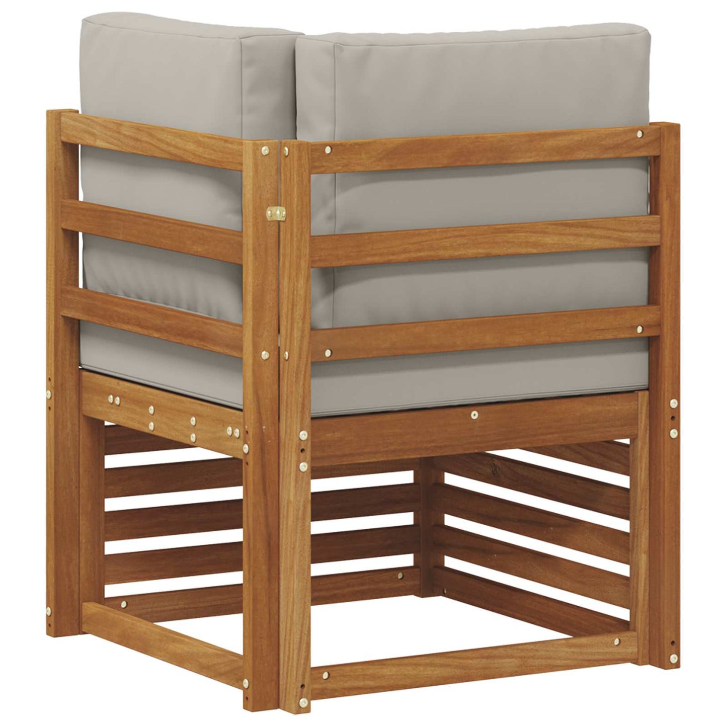 Outdoor Ecksofa Massivholz Akazie Natur