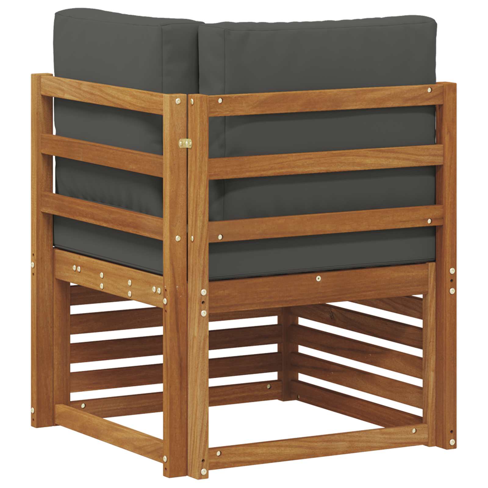 Outdoor Ecksofa Massivholz Akazie Natur