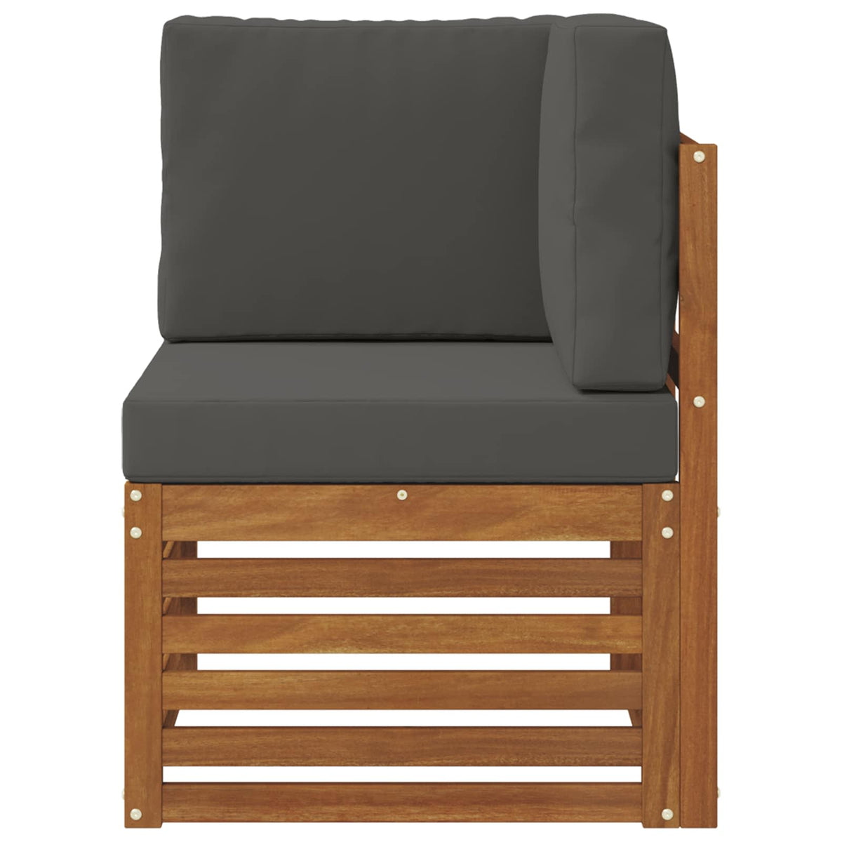 Outdoor Ecksofa Massivholz Akazie Natur