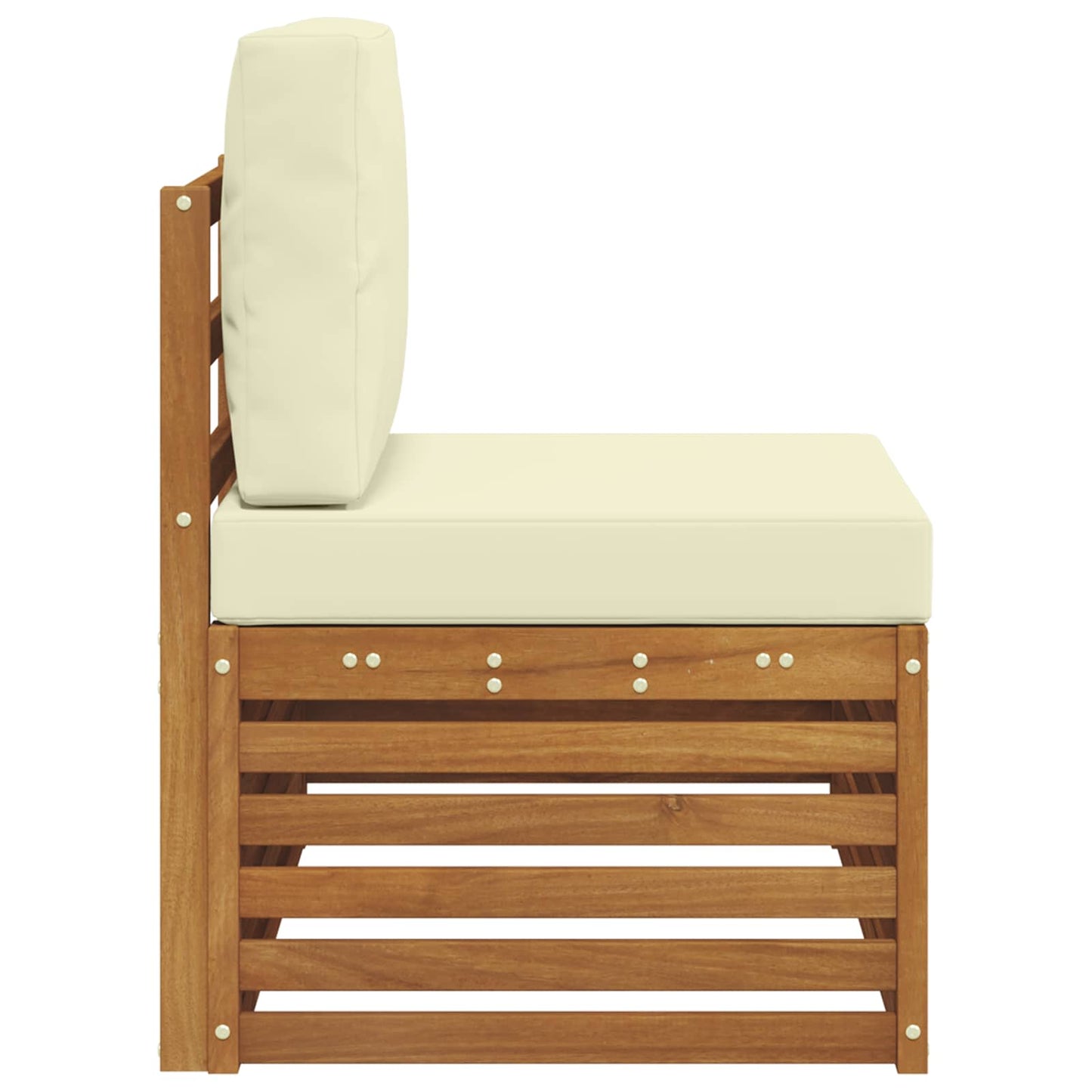 Outdoor Endsofa Natur 91 x 63 x 73 cm Massivholz Akazie
