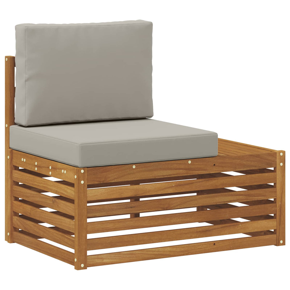 Outdoor Endsofa Natur 91 x 63 x 73 cm Massivholz Akazie