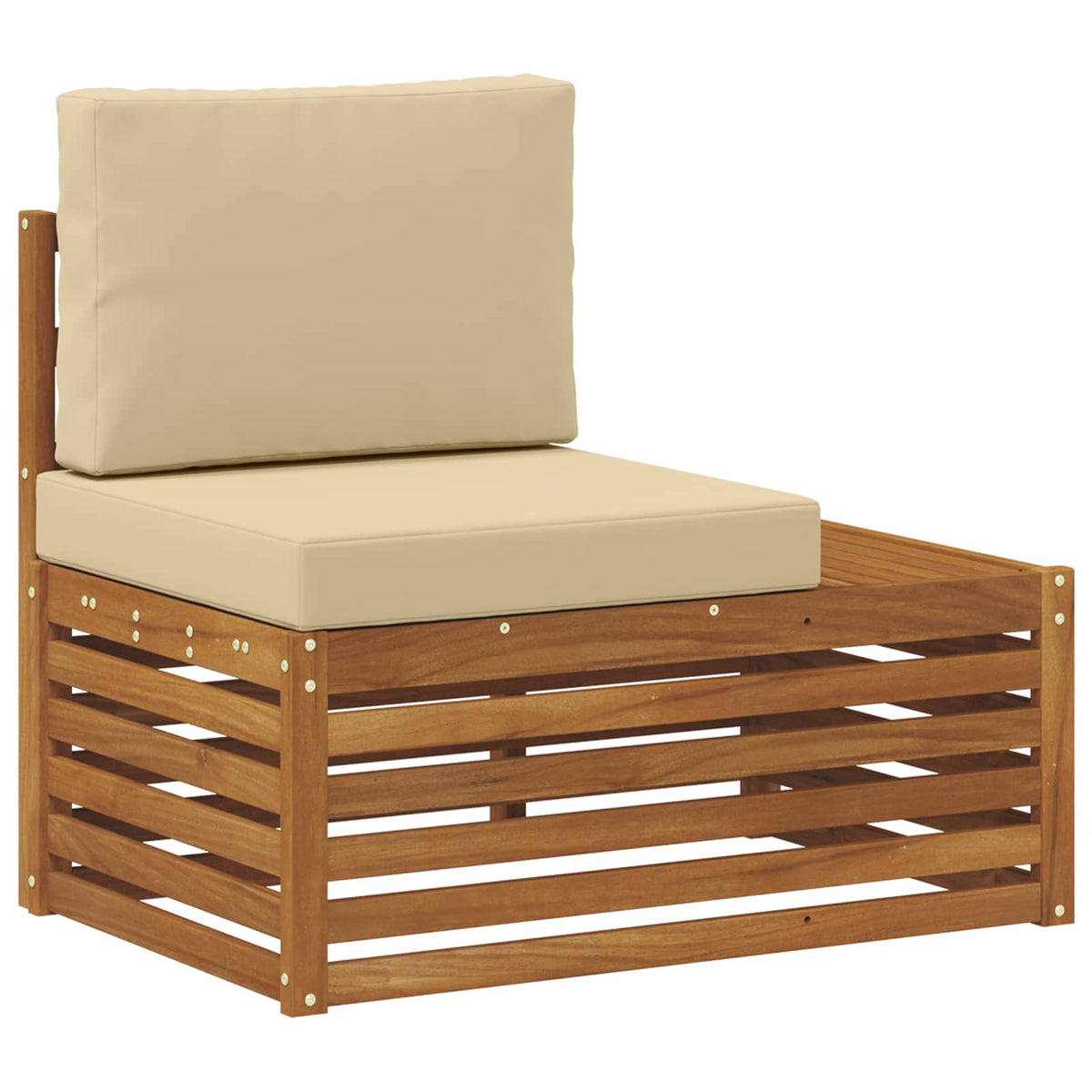Outdoor Endsofa Natur 91 x 63 x 73 cm Massivholz Akazie