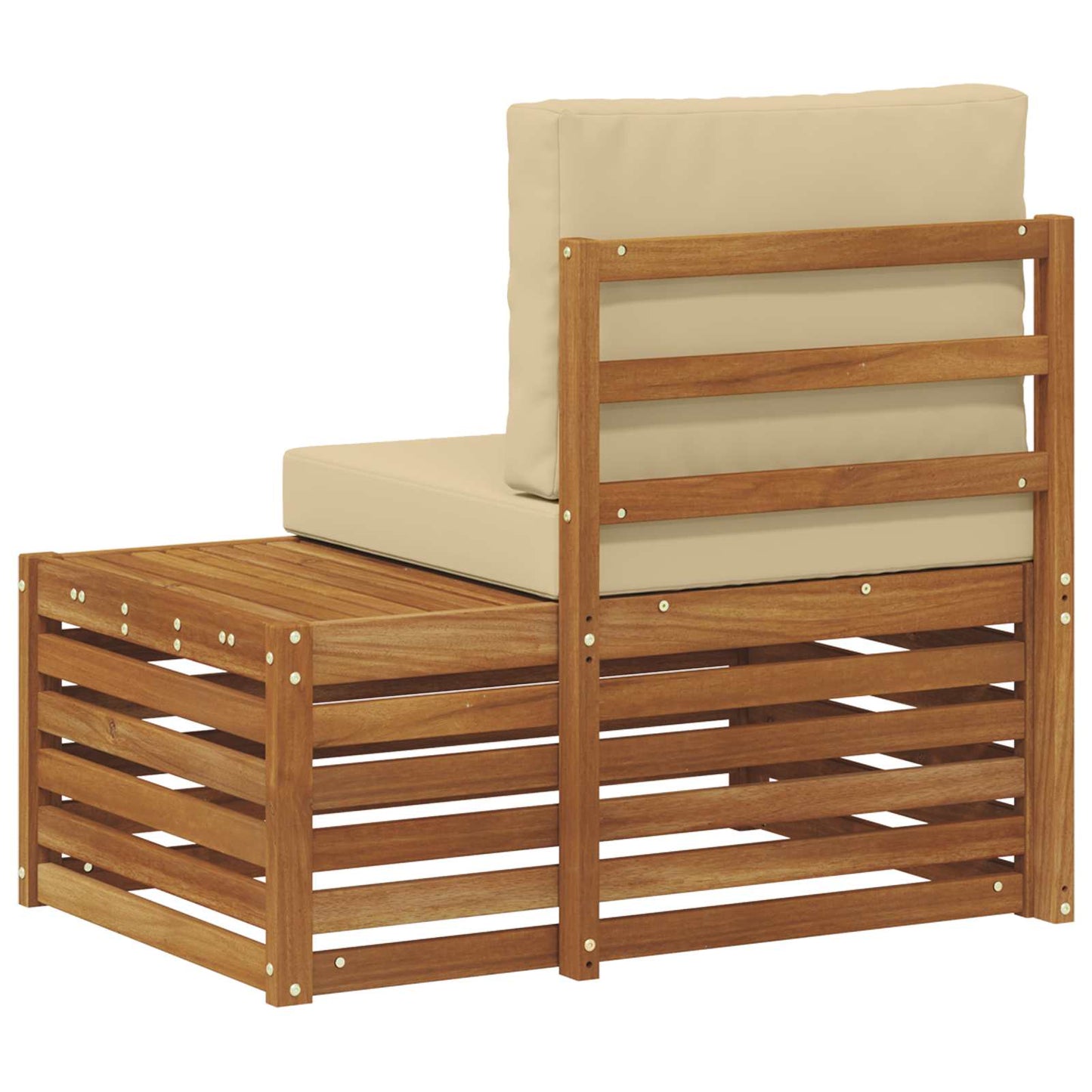 Outdoor Endsofa Natur 91 x 63 x 73 cm Massivholz Akazie