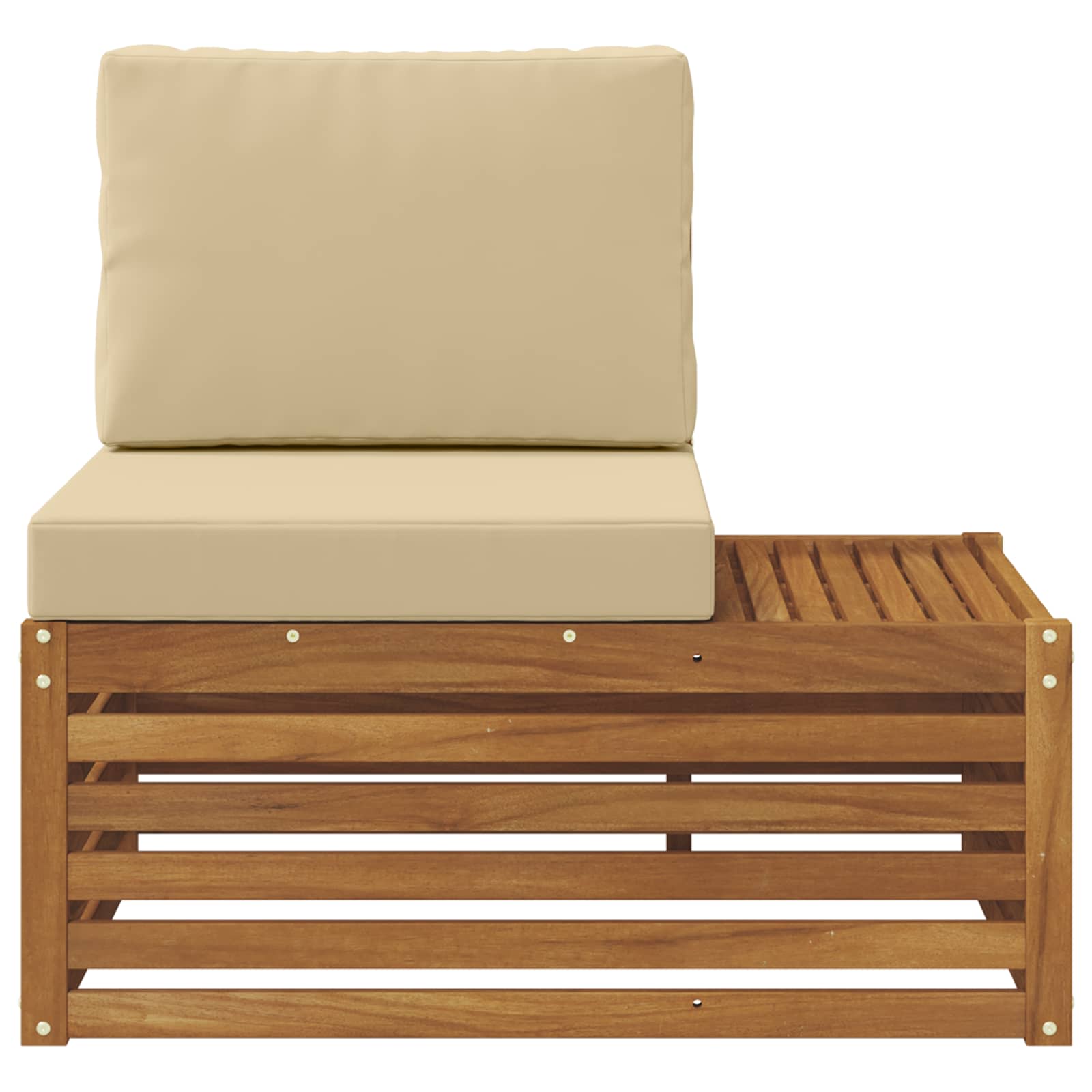 Outdoor Endsofa Natur 91 x 63 x 73 cm Massivholz Akazie