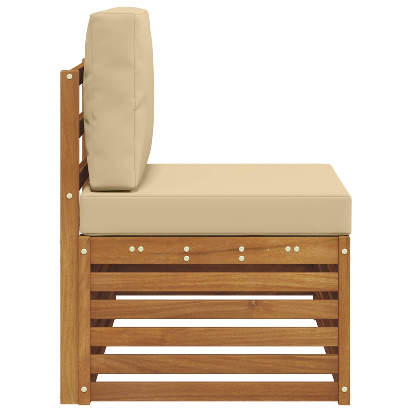 Outdoor Endsofa Natur 91 x 63 x 73 cm Massivholz Akazie