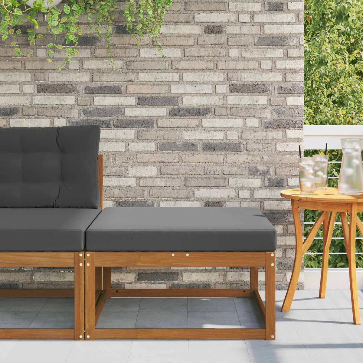 Outdoor-Fußhocker Natur