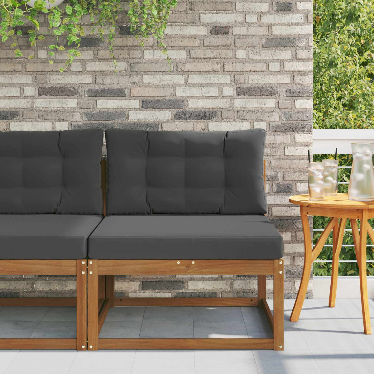 Outdoor Mittelsofa Natur