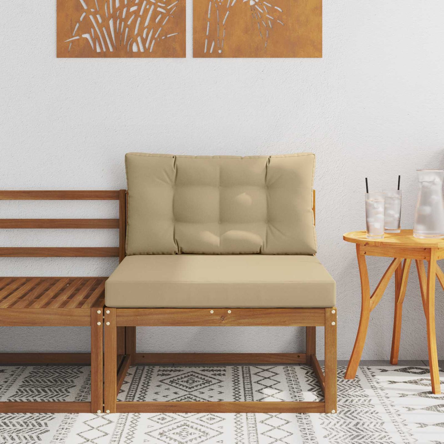 Outdoor Mittelsofa Natur