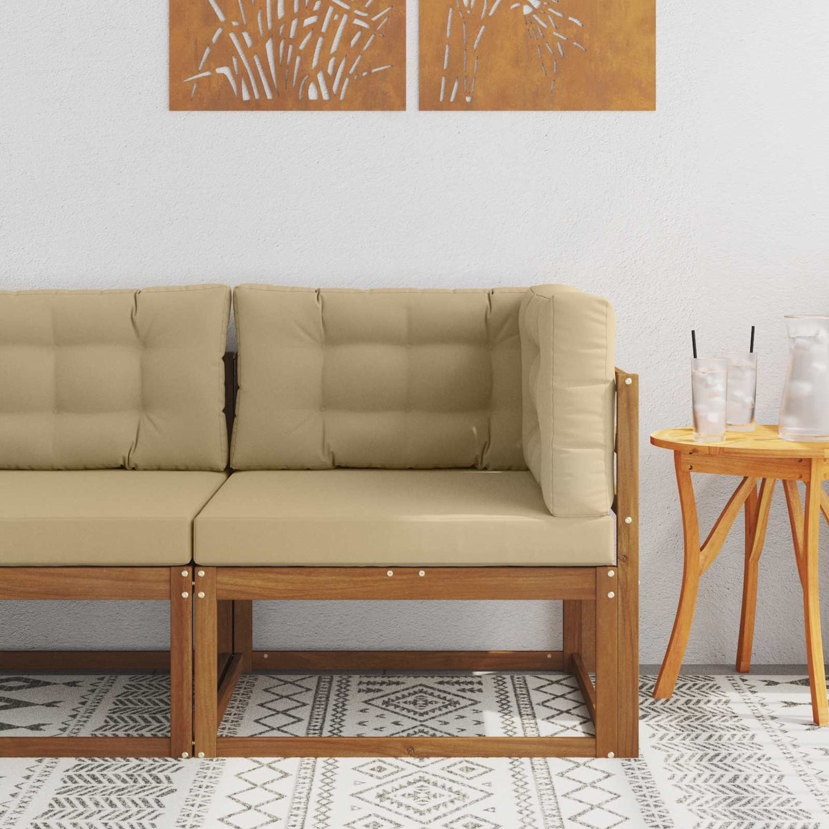 Outdoor Ecksofa Natur