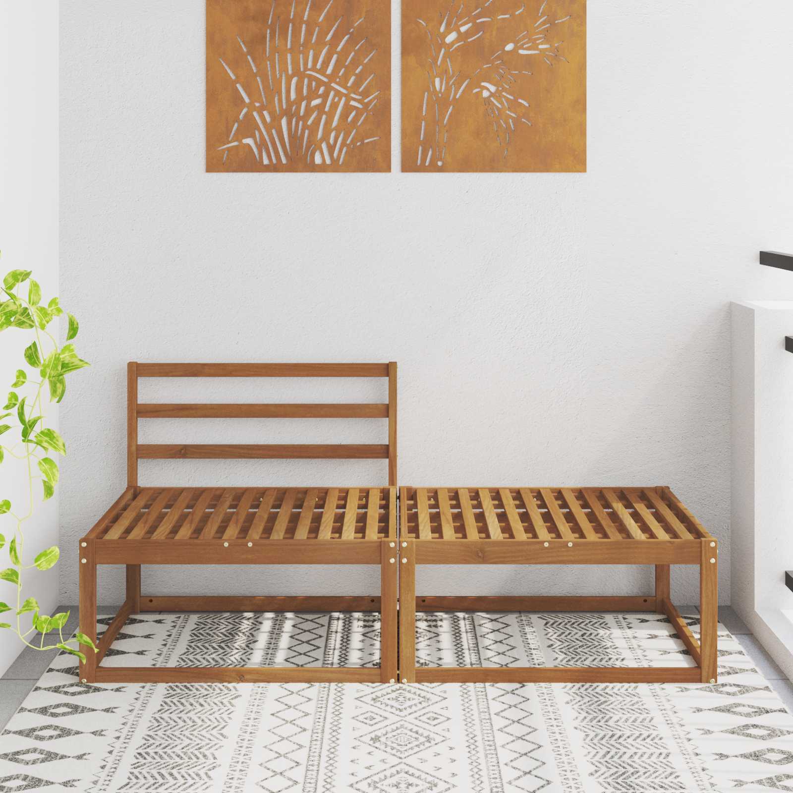 Sectional Sofa Einheiten 2 Stück Natur