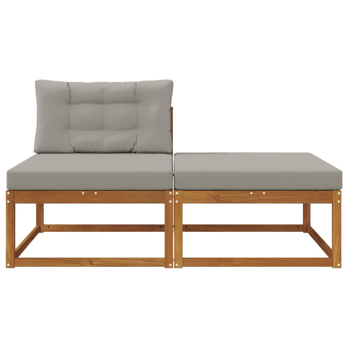 Sectional Sofa Einheiten mit Kissen 2 Stück Natur