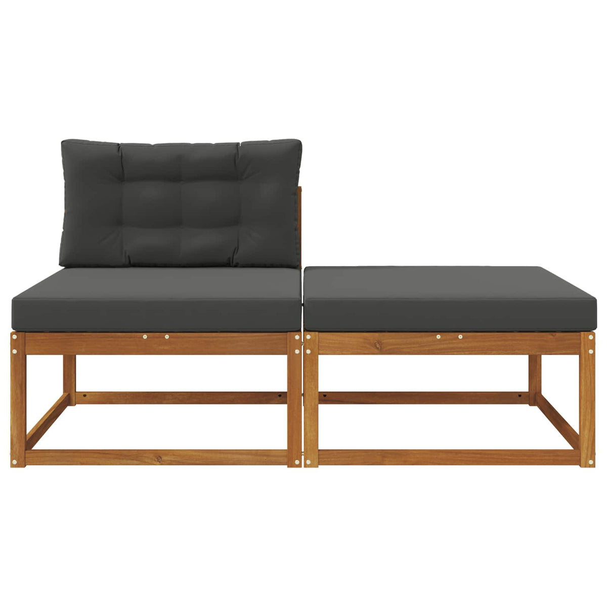 Sectional Sofa Einheiten mit Kissen 2 Stück Natur