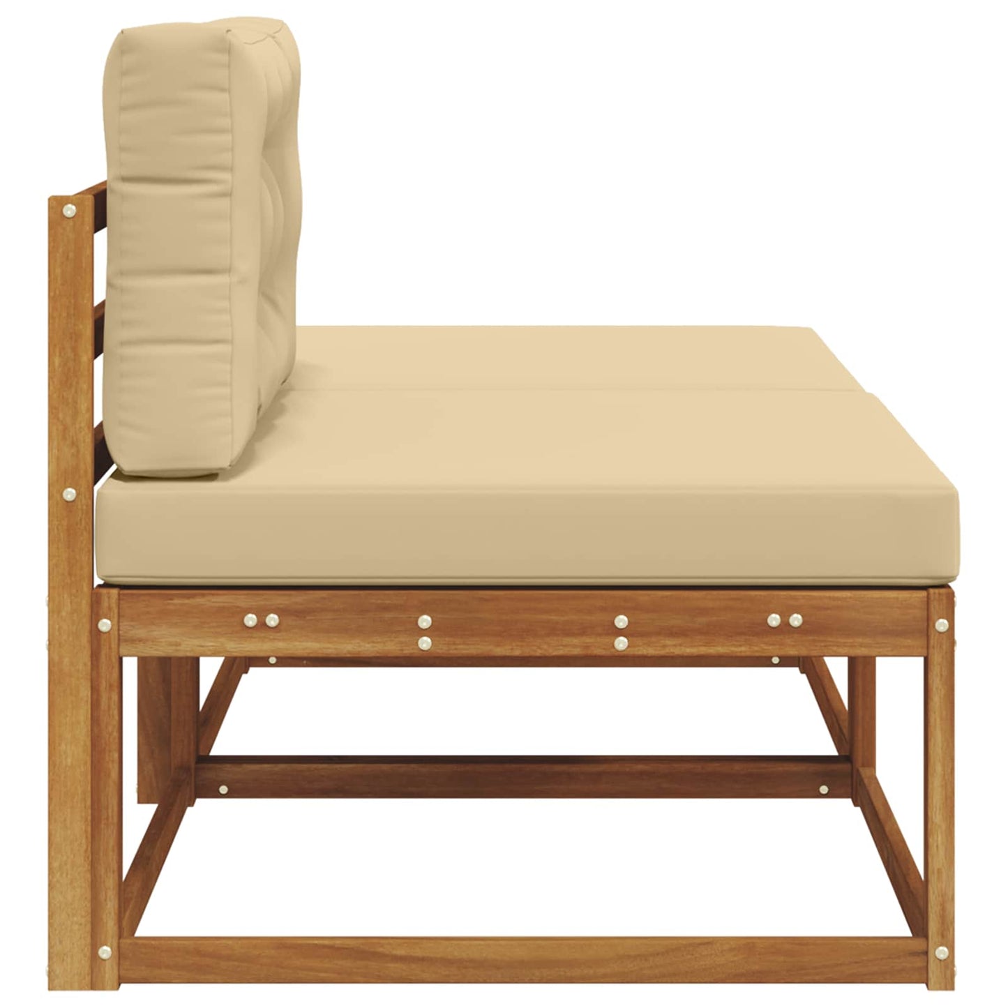 Sectional Sofa Einheiten mit Kissen 2 Stück Natur