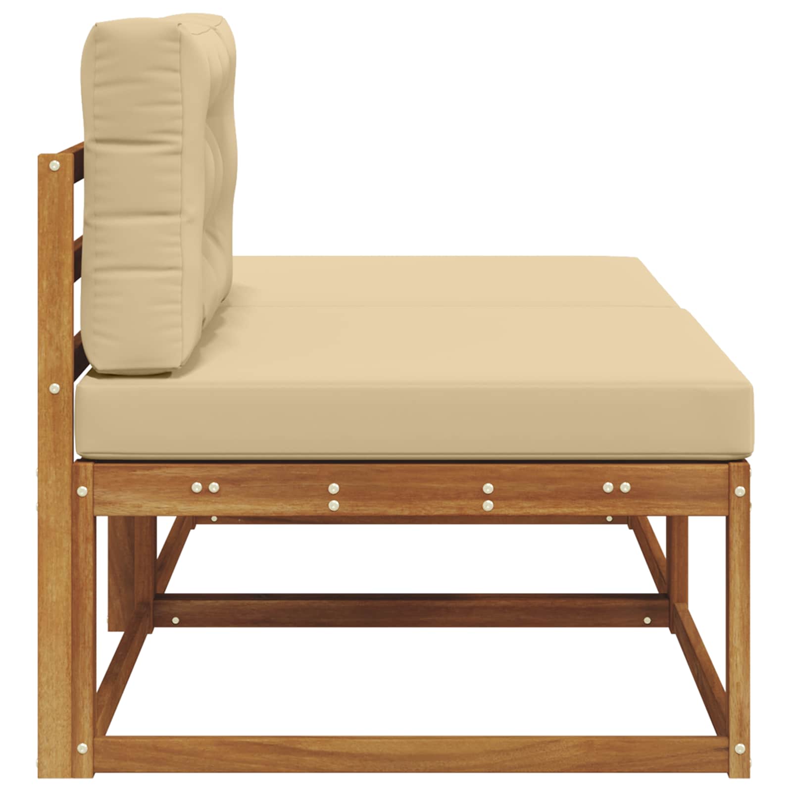 Sectional Sofa Einheiten mit Kissen 2 Stück Natur