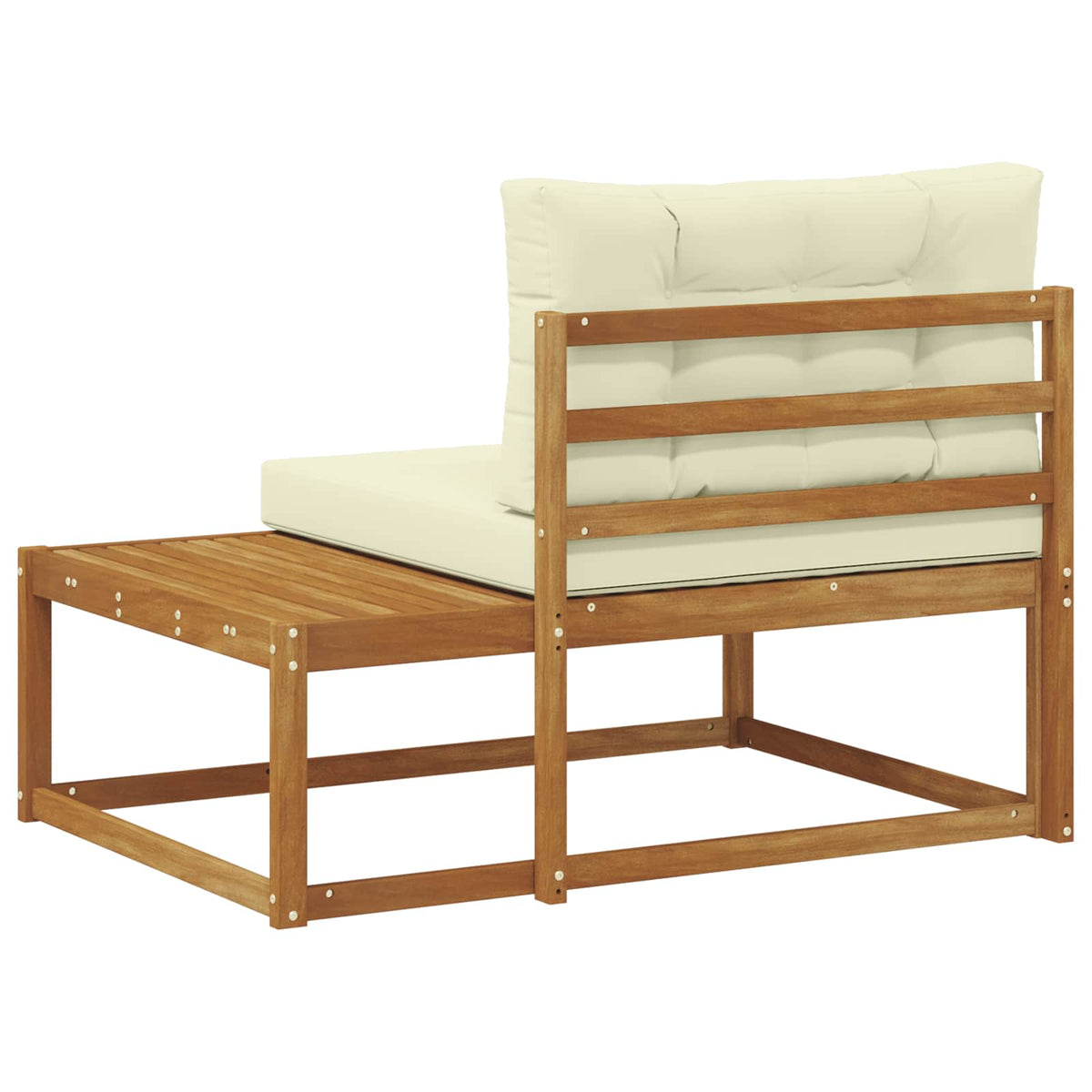 Outdoor Endsofa mit Kissen Natur 115 x 83 x 73 cm