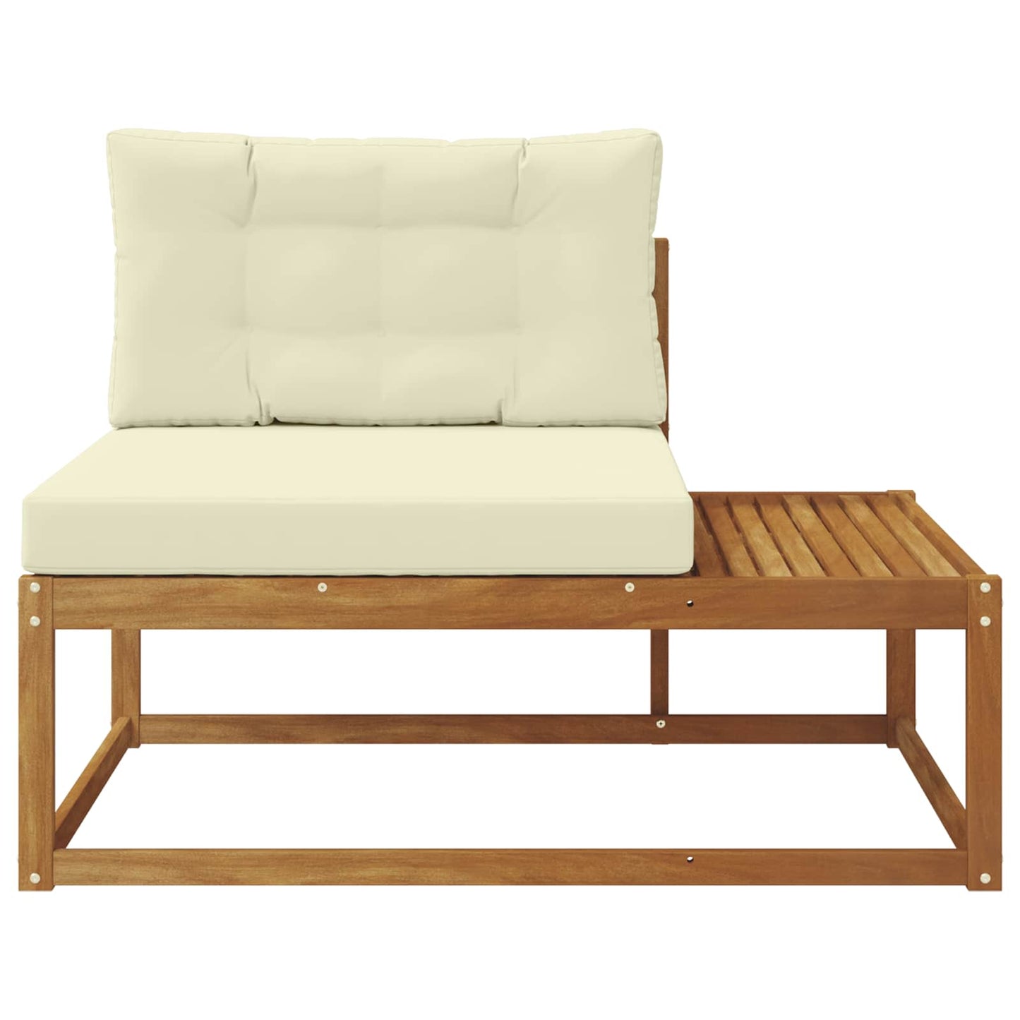 Outdoor Endsofa mit Kissen Natur 115 x 83 x 73 cm