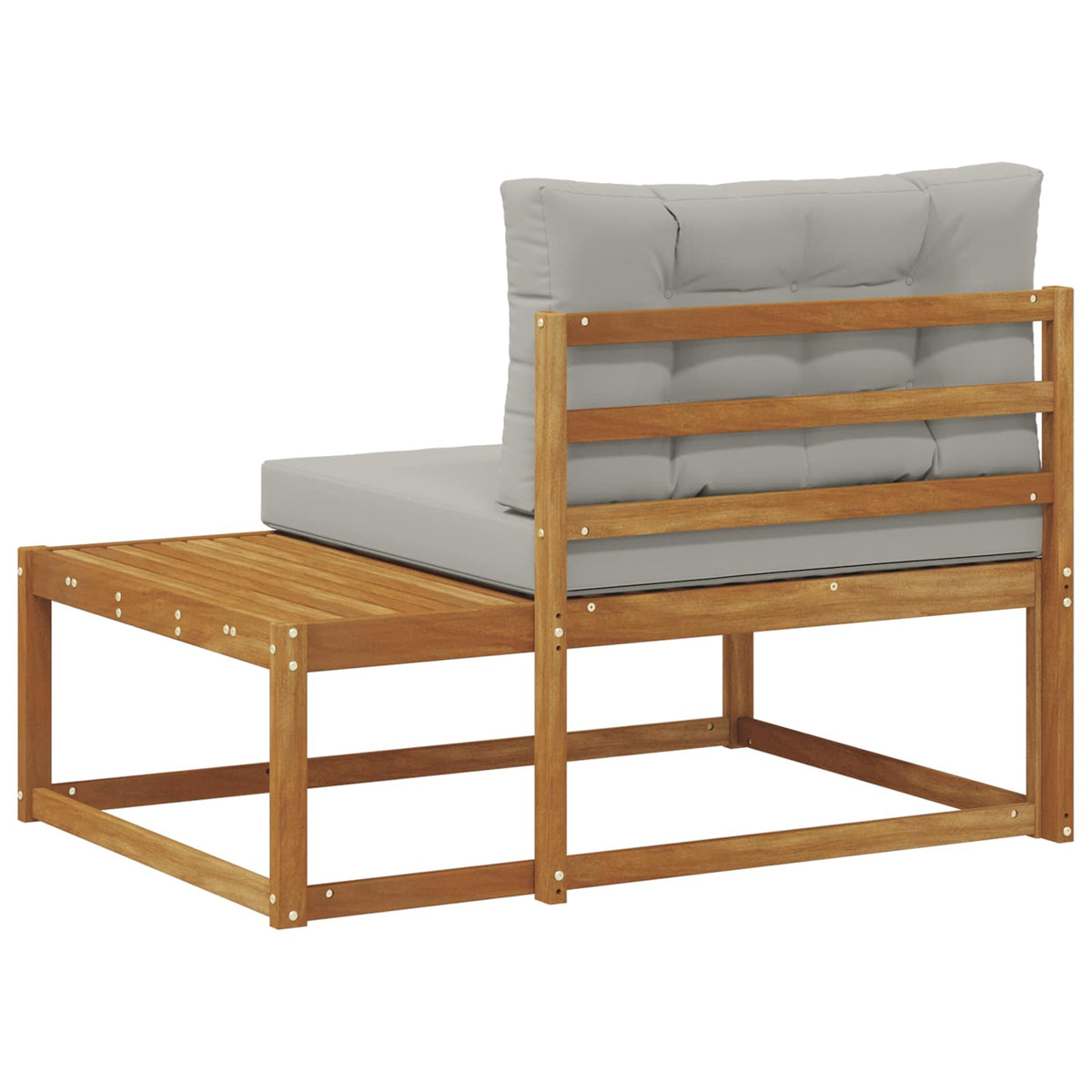 Outdoor Endsofa mit Kissen Natur 115 x 83 x 73 cm