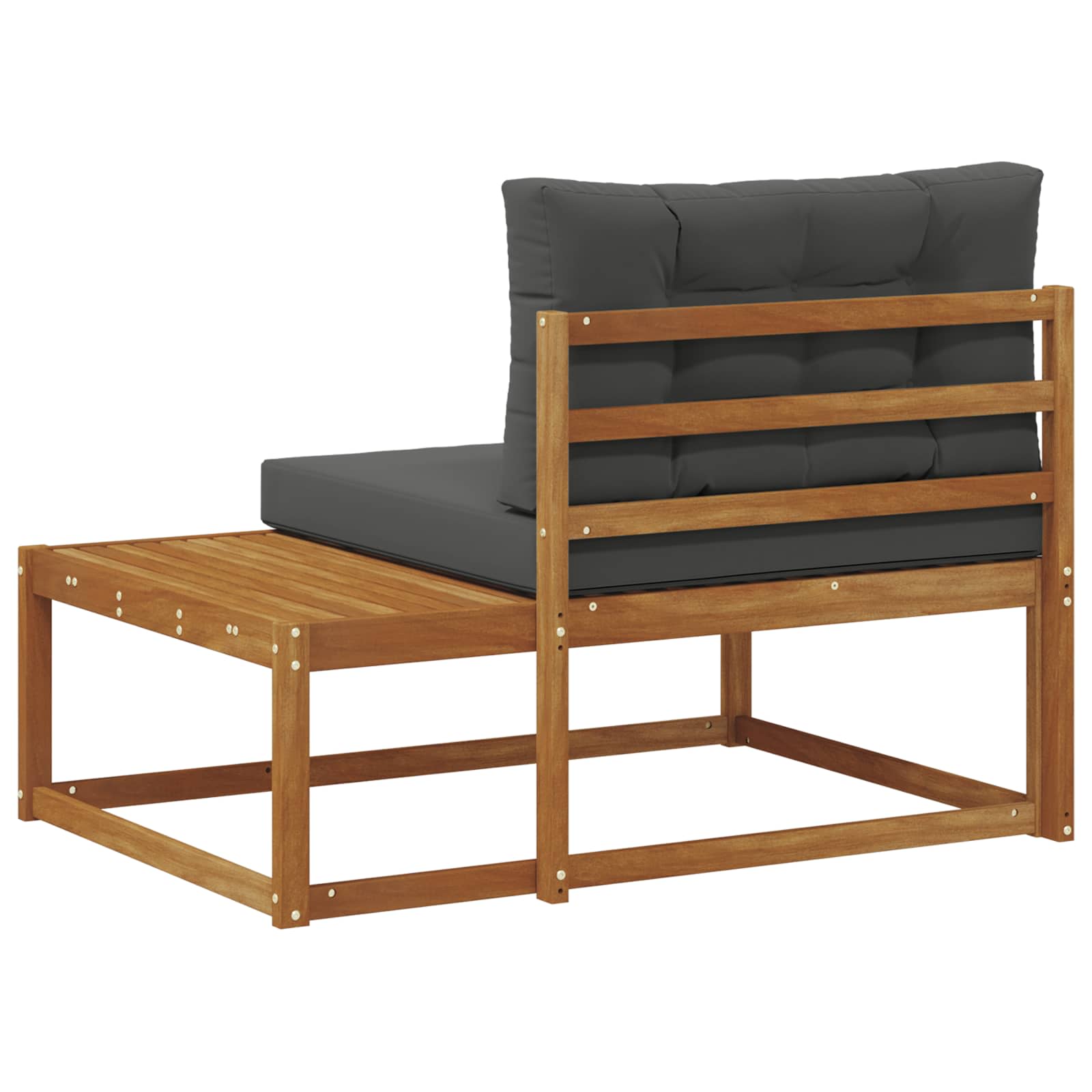 Outdoor Endsofa mit Kissen Natur 115 x 83 x 73 cm