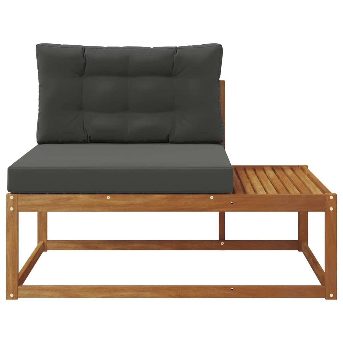 Outdoor Endsofa mit Kissen Natur 115 x 83 x 73 cm