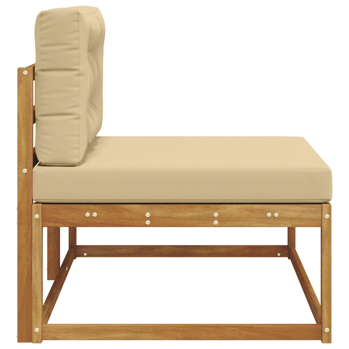 Outdoor Endsofa mit Kissen Natur 115 x 83 x 73 cm