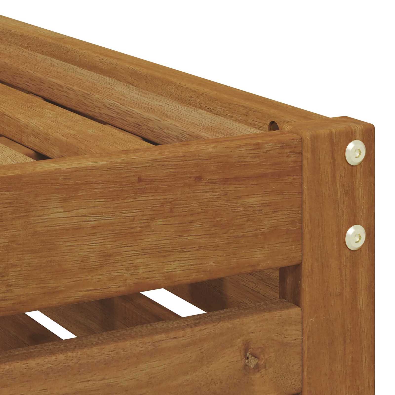 Outdoor-Fußhocker Natur 79 x 79 x 37 cm Massivholz Akazie