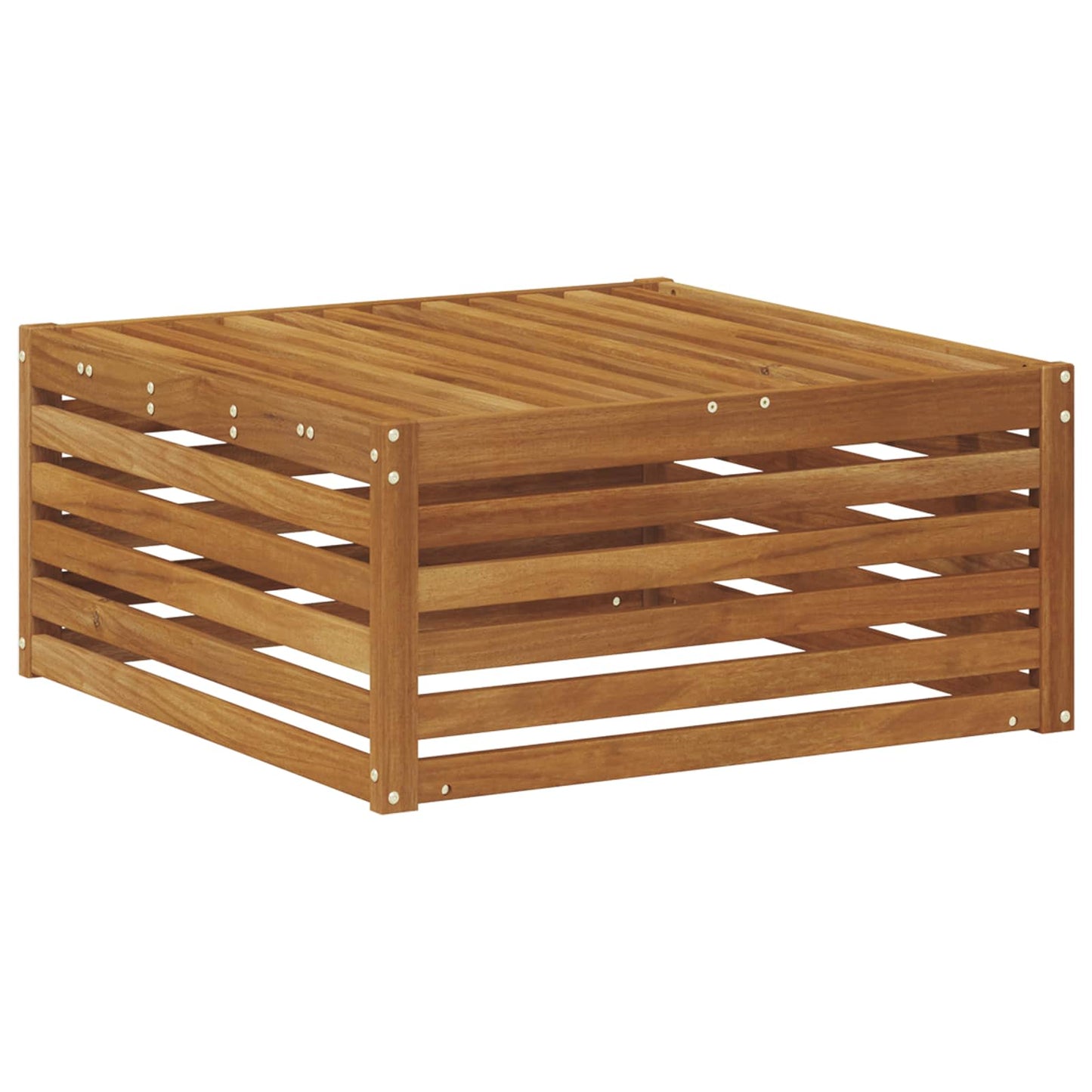 Outdoor-Fußhocker Natur 79 x 79 x 37 cm Massivholz Akazie