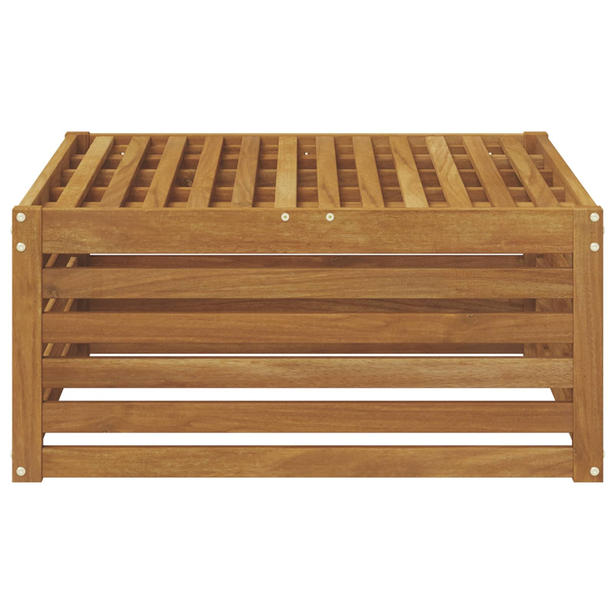 Outdoor-Fußhocker Natur 79 x 79 x 37 cm Massivholz Akazie