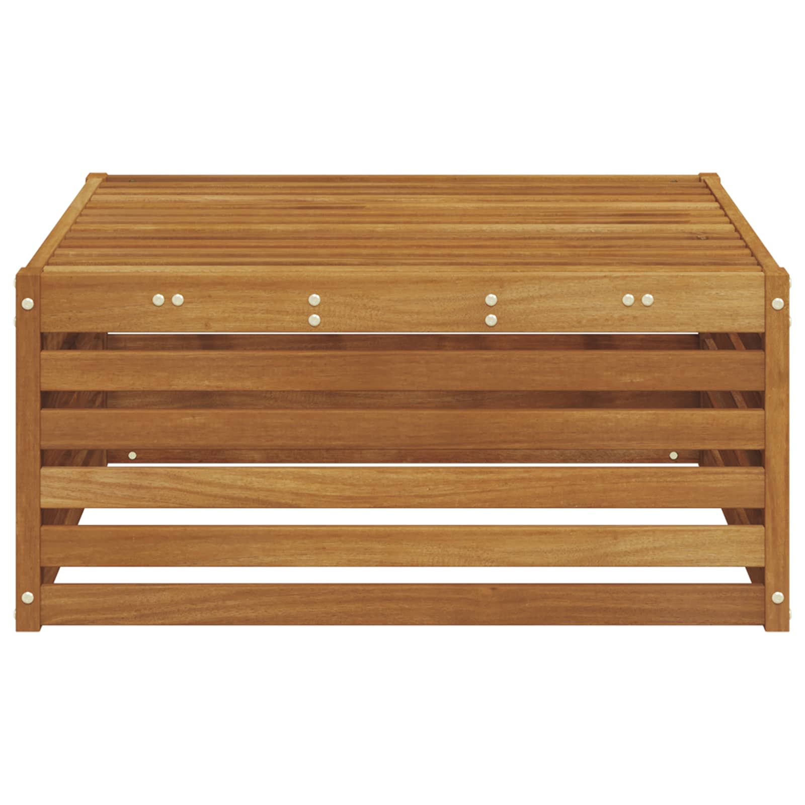 Outdoor-Fußhocker Natur 79 x 79 x 37 cm Massivholz Akazie