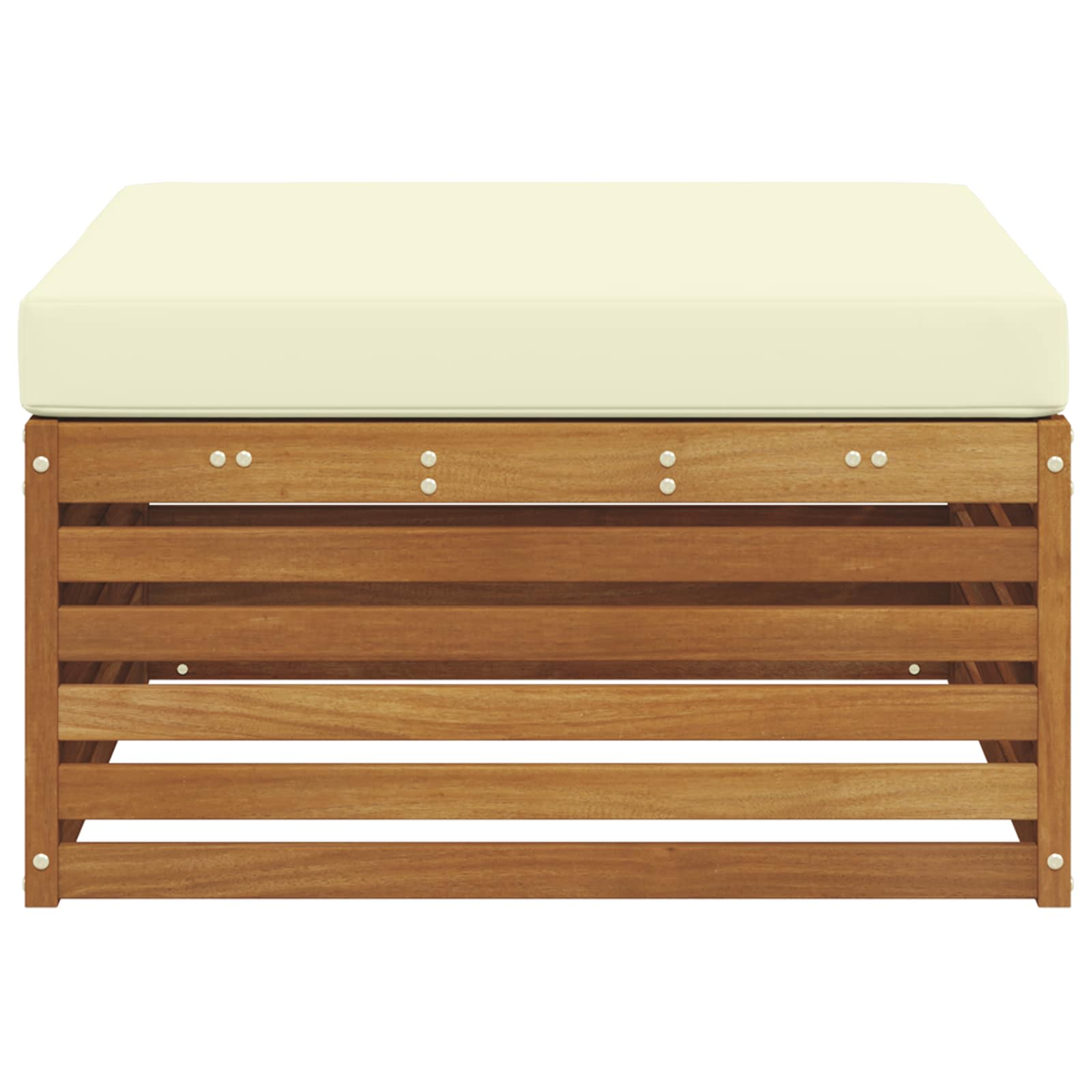 Outdoor-Fußhocker Massivholz Akazie Natur