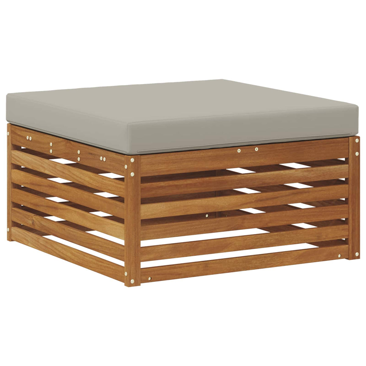 Outdoor-Fußhocker Massivholz Akazie Natur